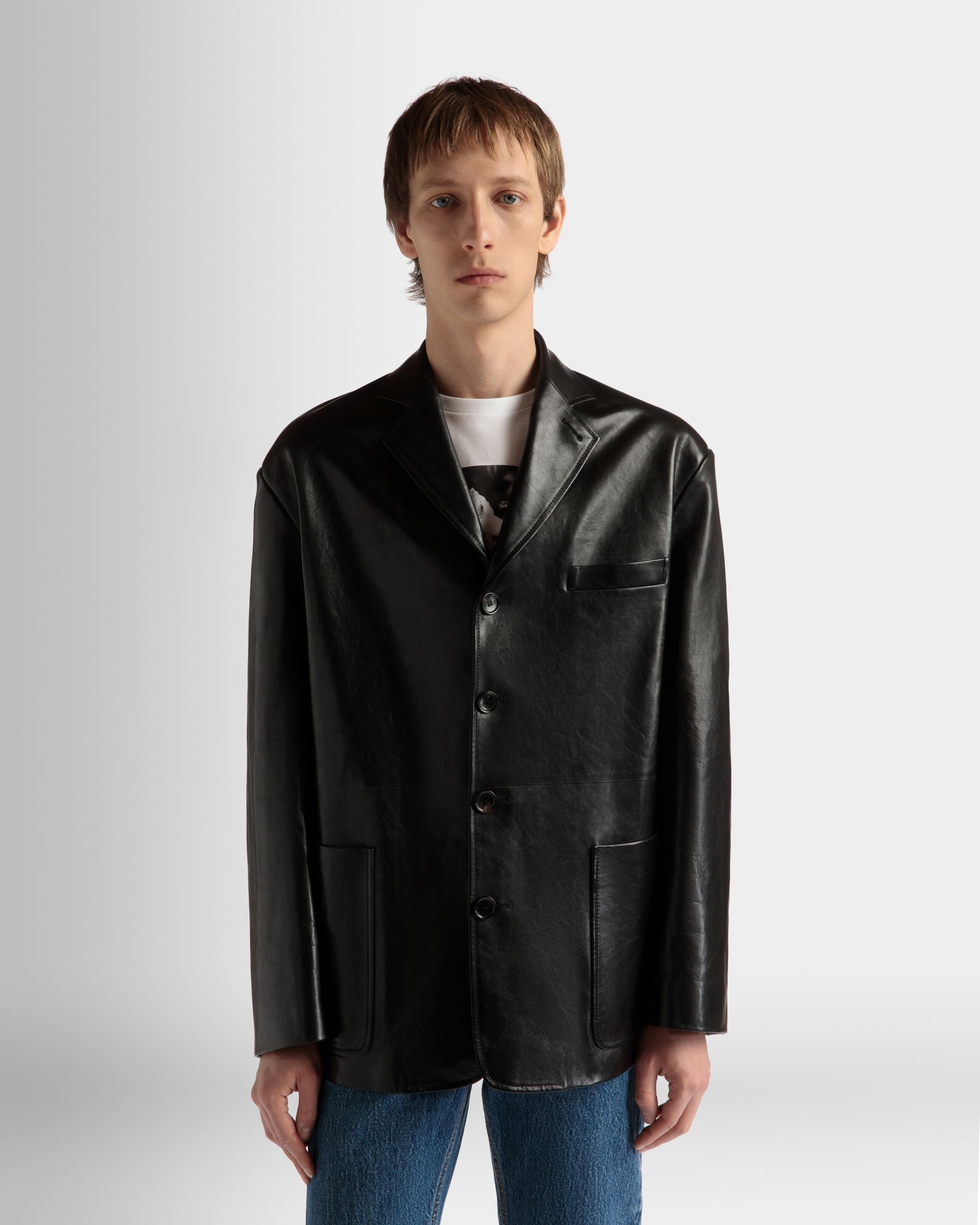 Jacke Aus Leder In Schwarz - Herren - Bally - 03