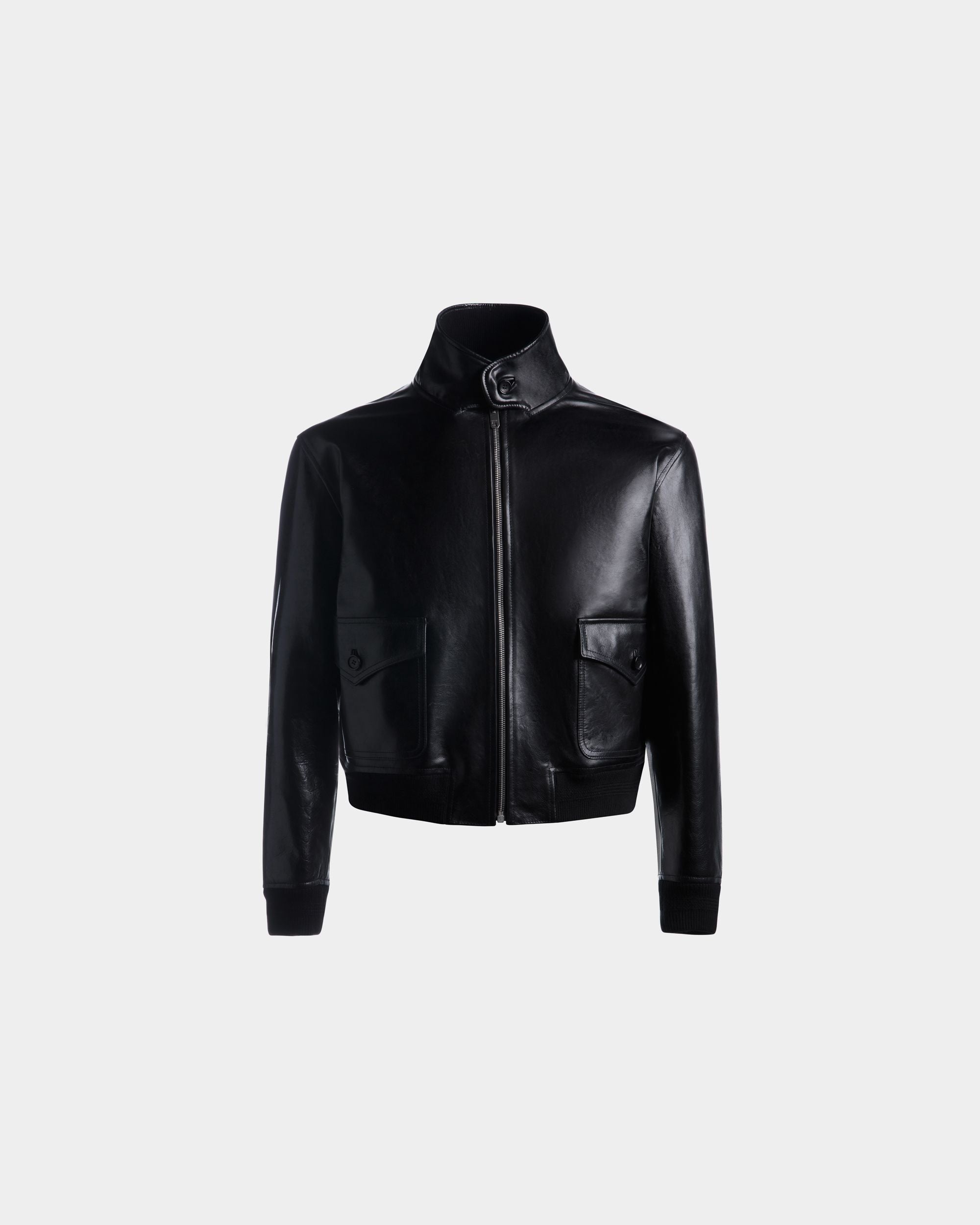 Bomberjacke Aus Leder In Schwarz - Herren - Bally - 01