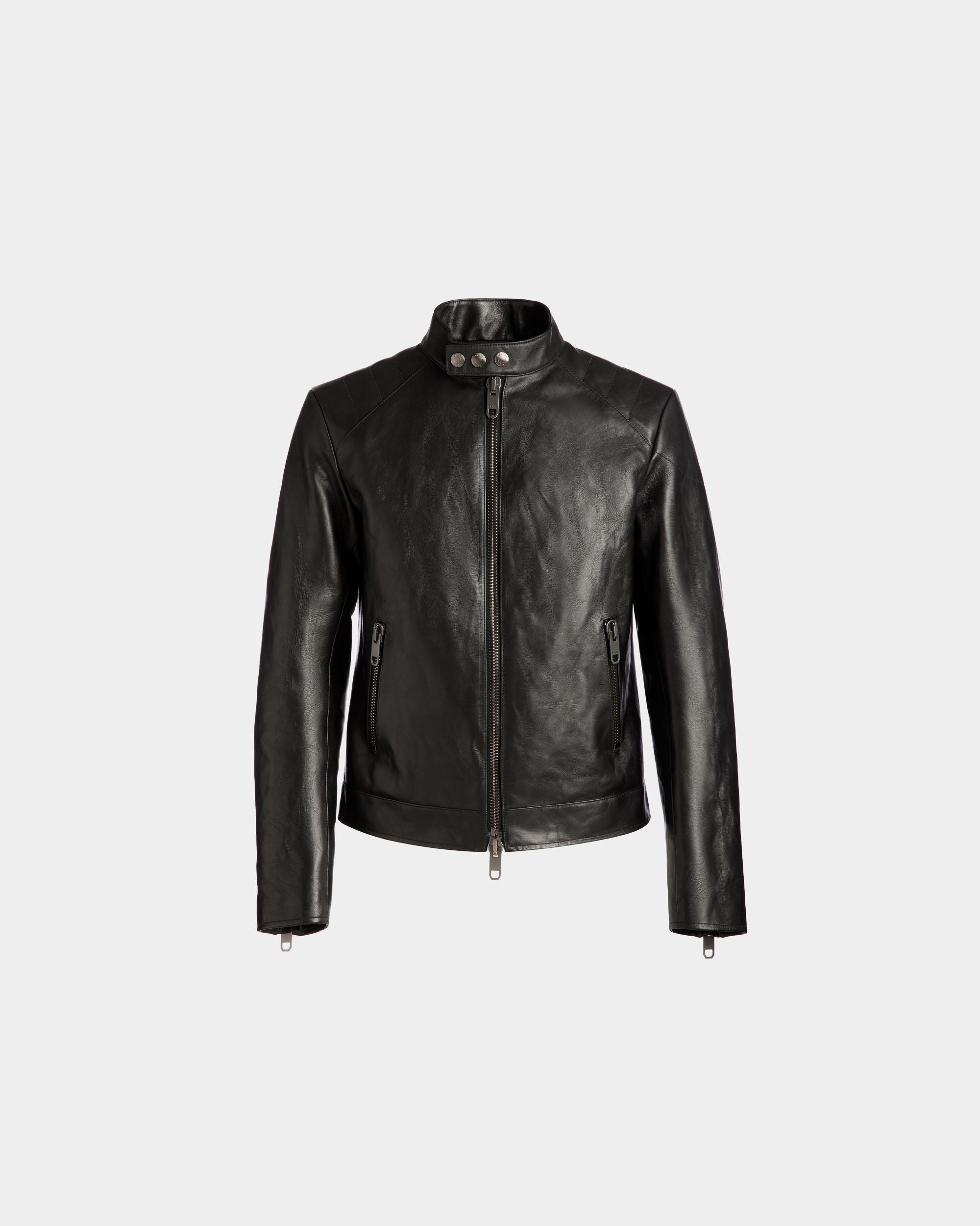 Bikerjacke Aus Leder In Schwarz Aus Der Adrien Brody Travel-Kollektion - Herren - Bally - 01
