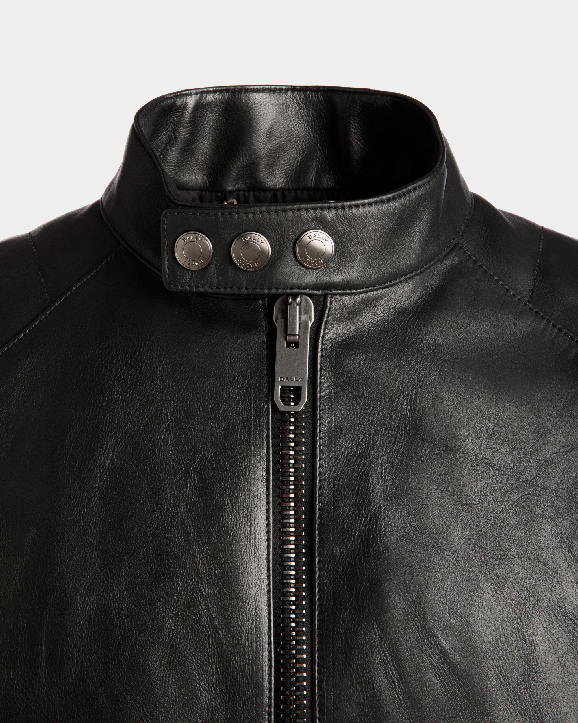 Bikerjacke Aus Leder In Schwarz Aus Der Adrien Brody Travel-Kollektion - Herren - Bally - 02