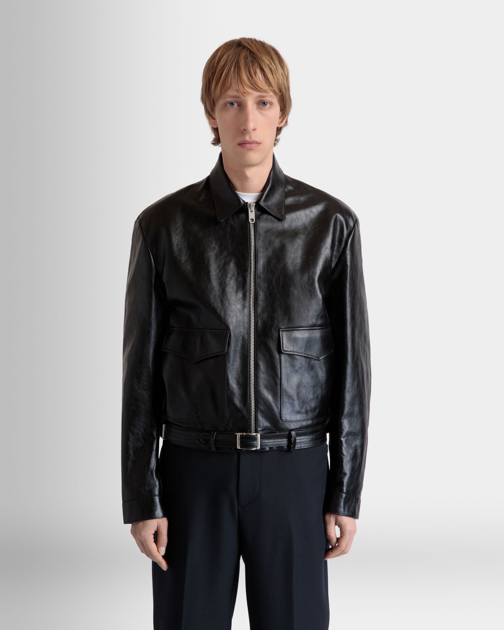 Hemdjacke Aus Leder In Schwarz - Herren - Bally - 03