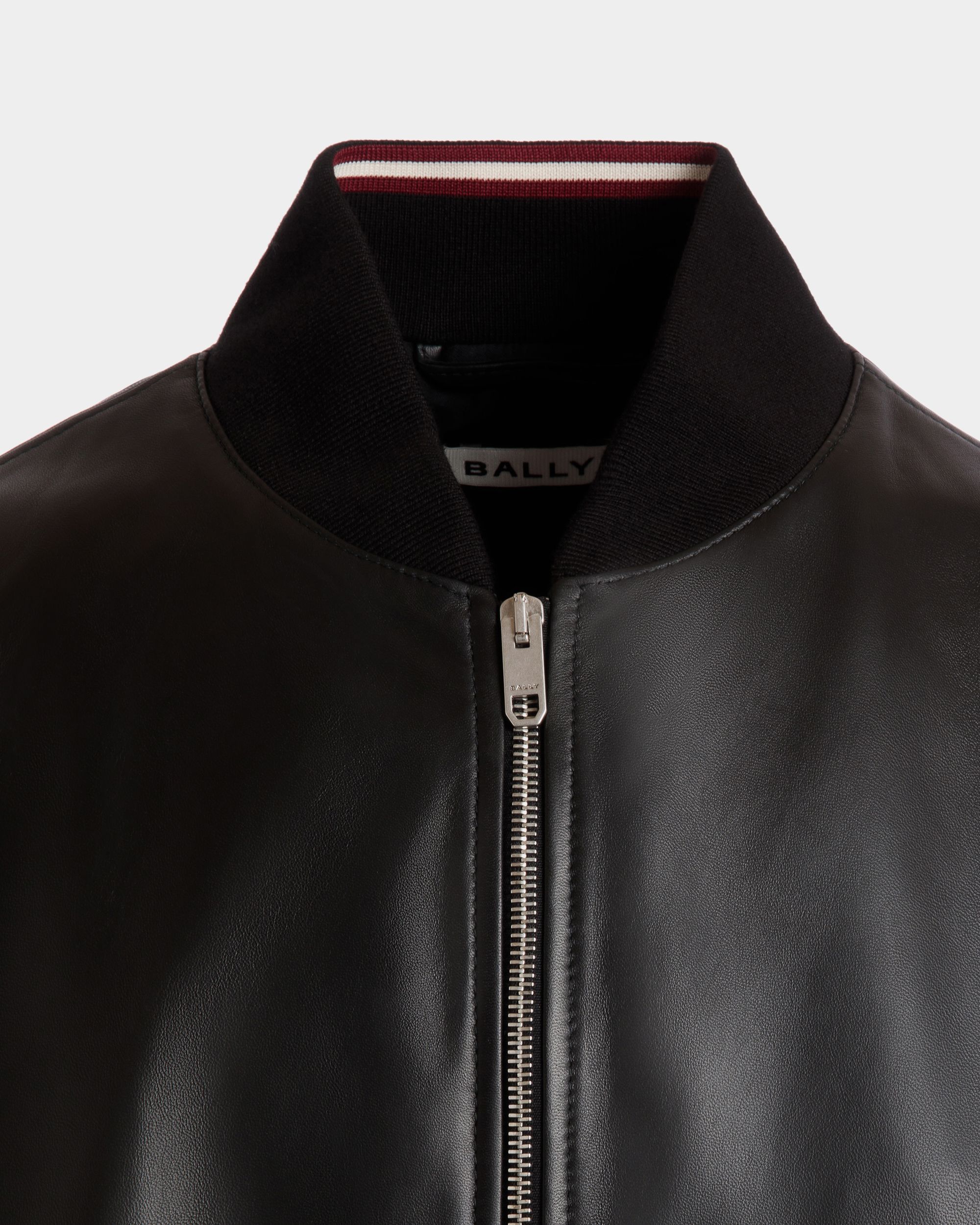 Bomberjacke Aus Leder In Schwarz - Herren - Bally - 04