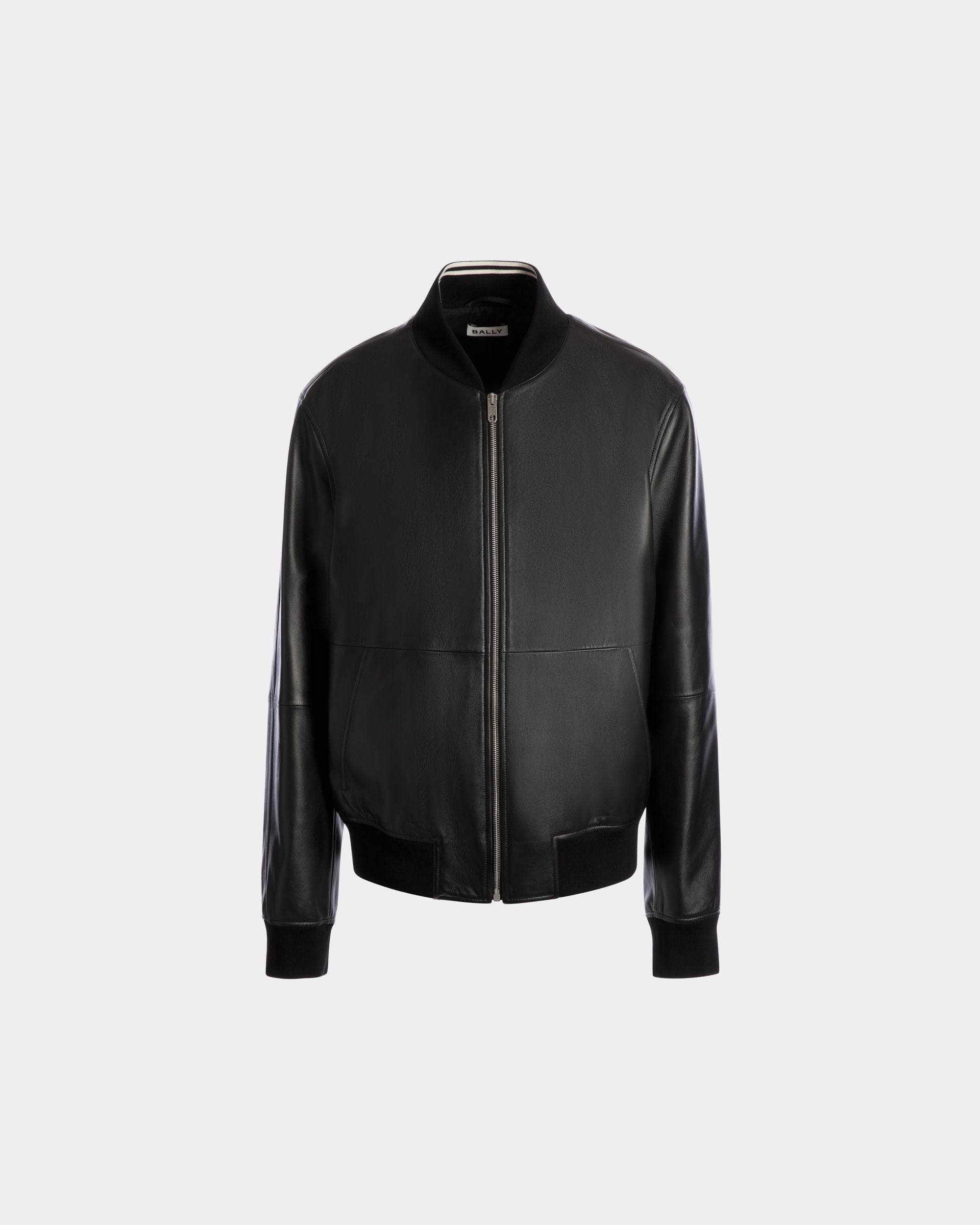 Bomberjacke Aus Leder In Schwarz - Herren - Bally - 01