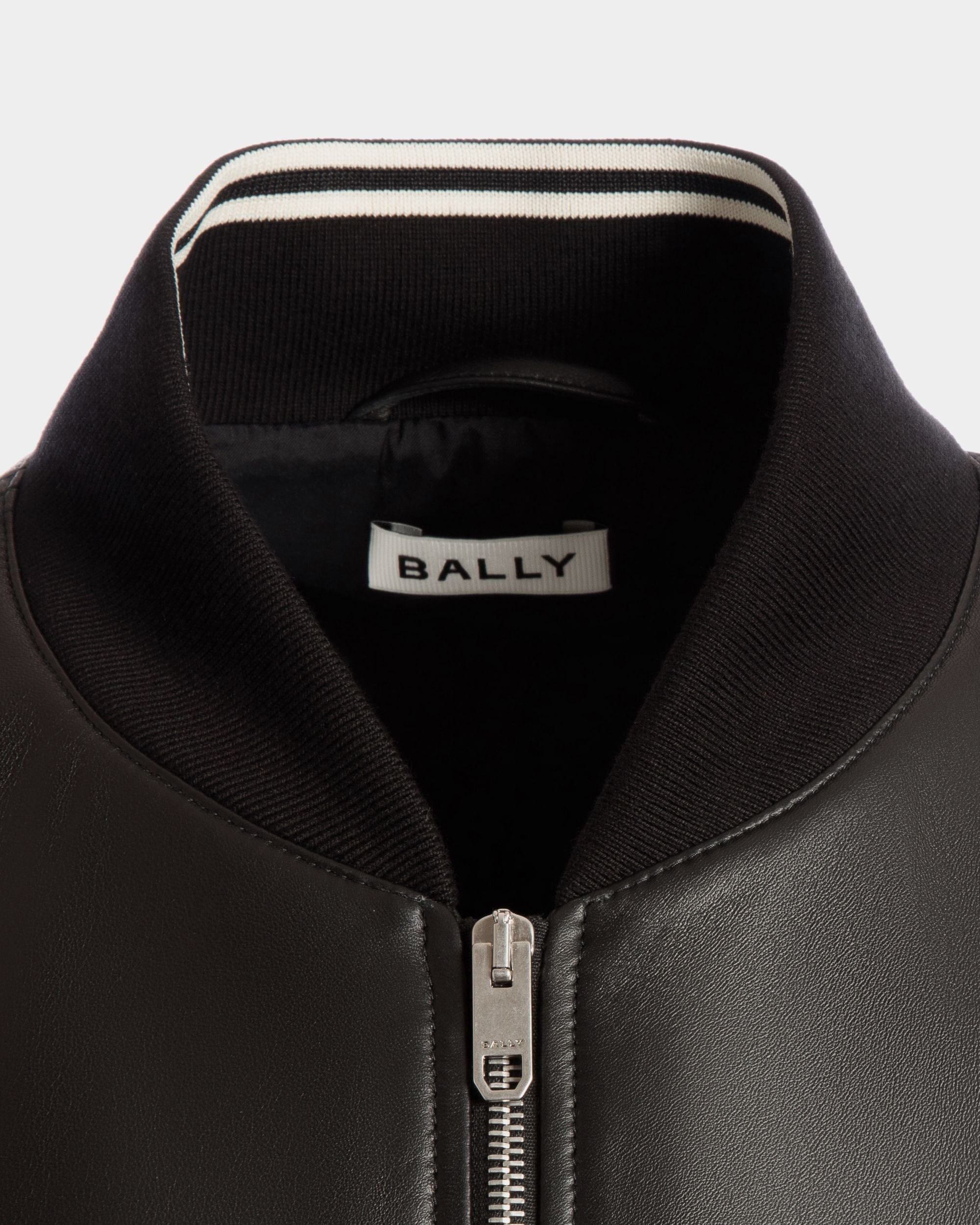 Bomberjacke Aus Leder In Schwarz - Herren - Bally - 02