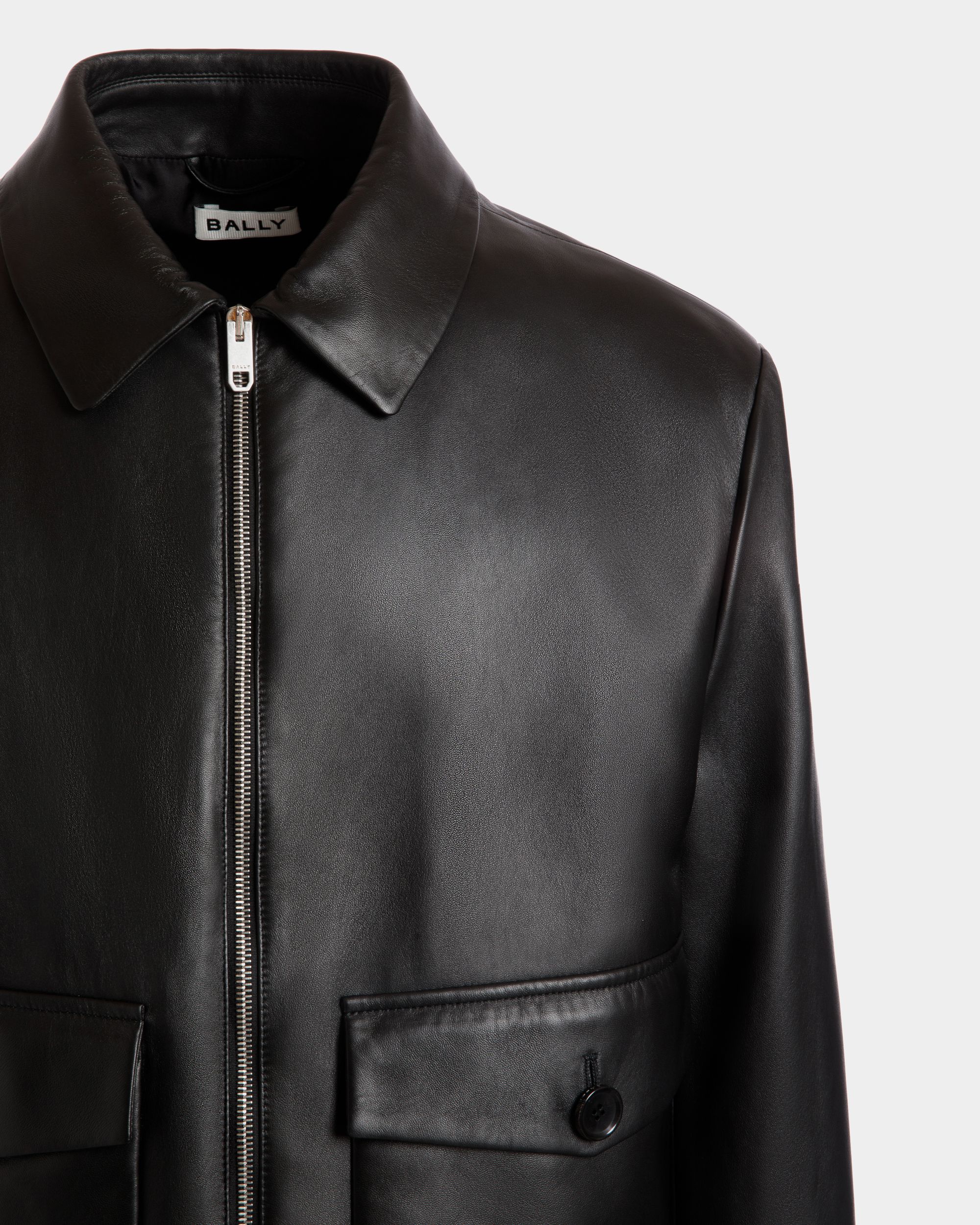 Bomberjacke Aus Leder In Schwarz - Herren - Bally - 02