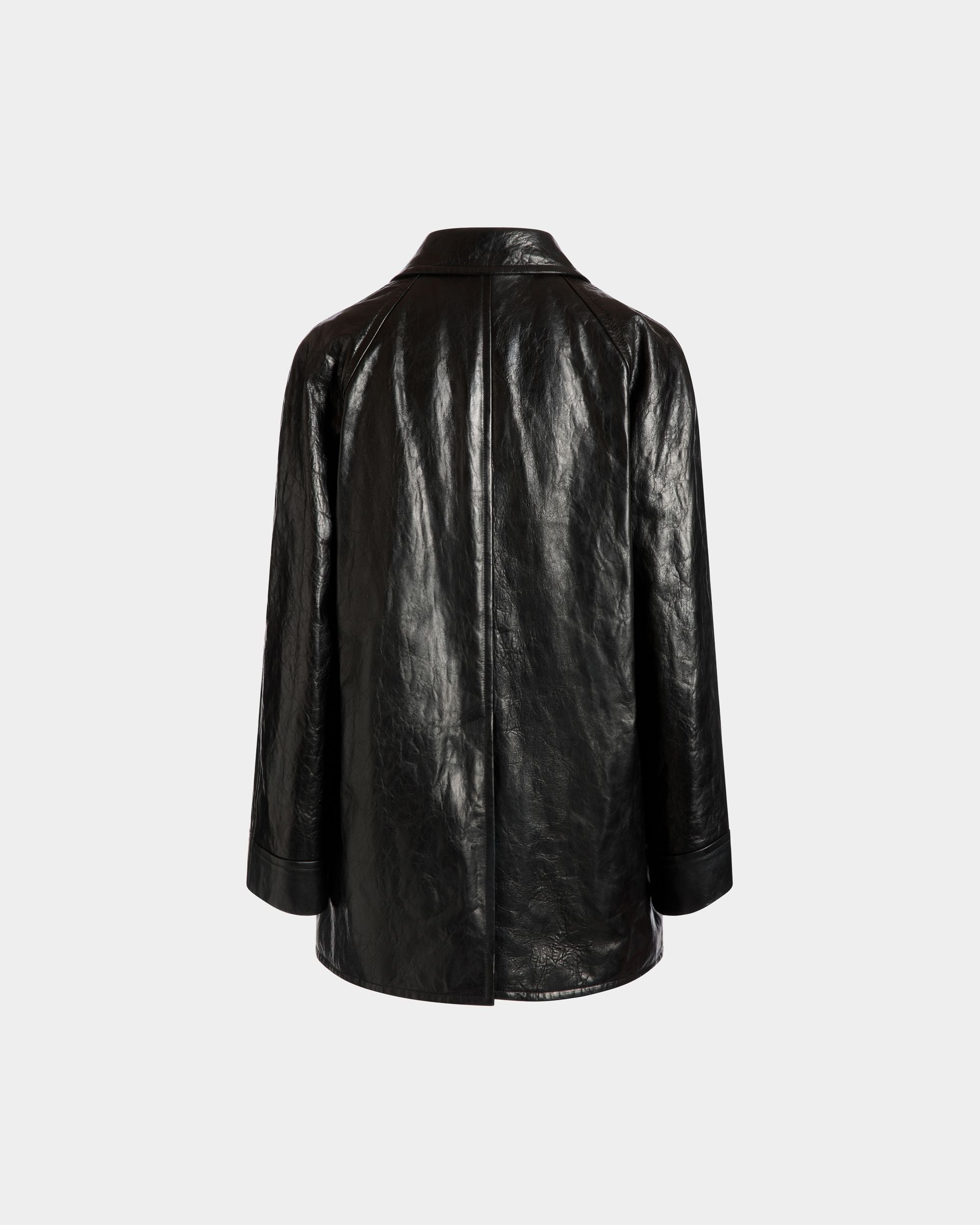 Zweireihiger Mantel Aus Schwarzem Leder - Herren - Bally - 07