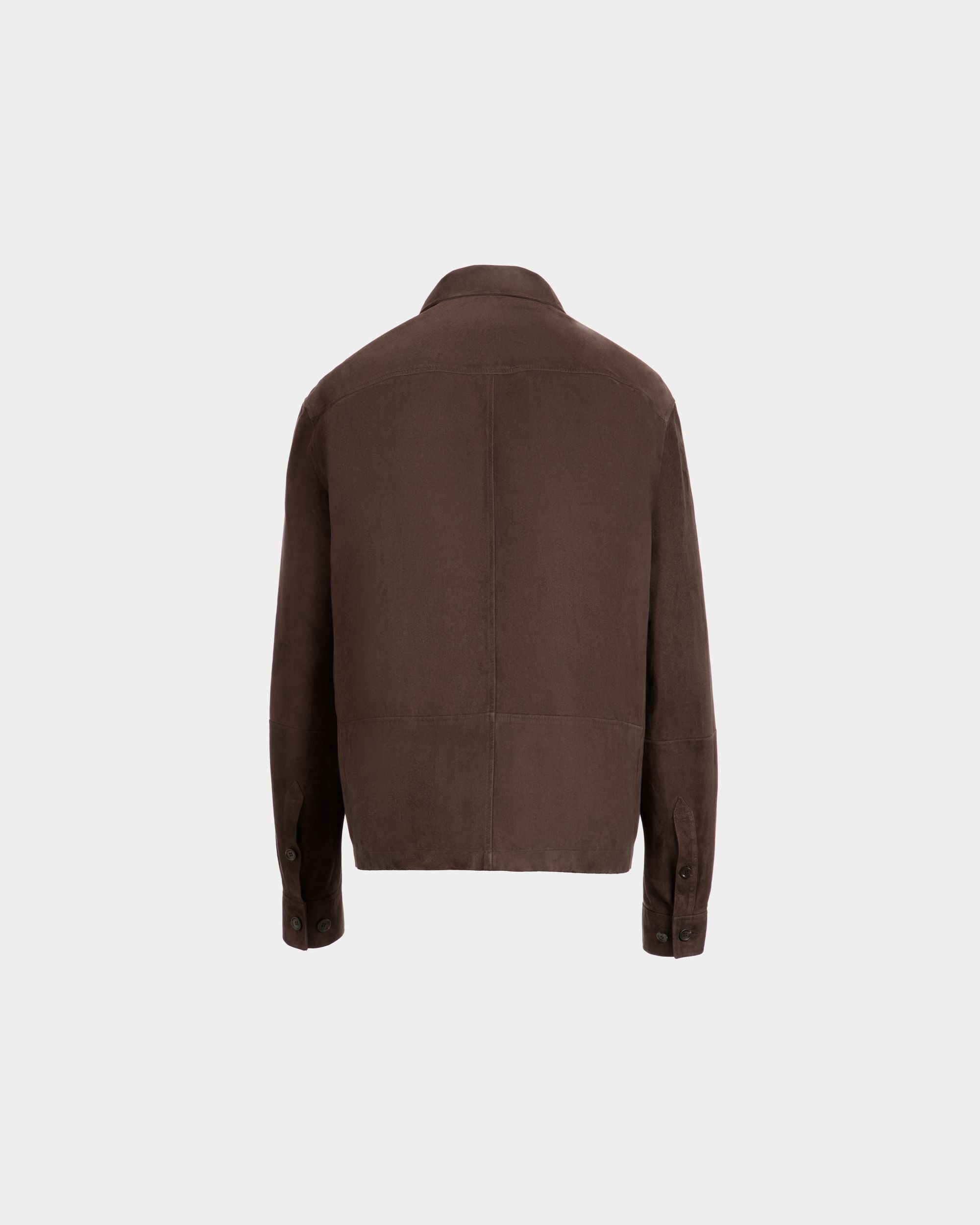 Safari-Jacke Aus Veloursleder In Ebenholz - Herren - Bally - 07