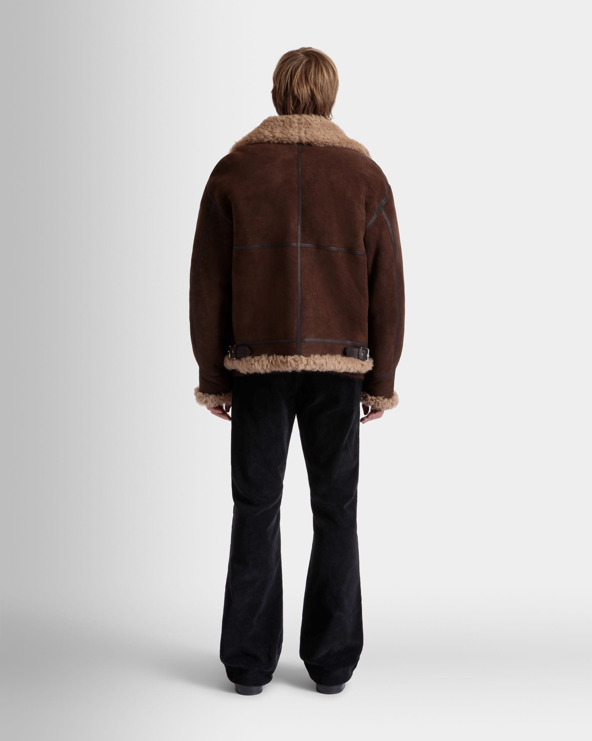 Fliegerjacke Aus Lammfell In Braun Und Beige - Herren - Bally - 06