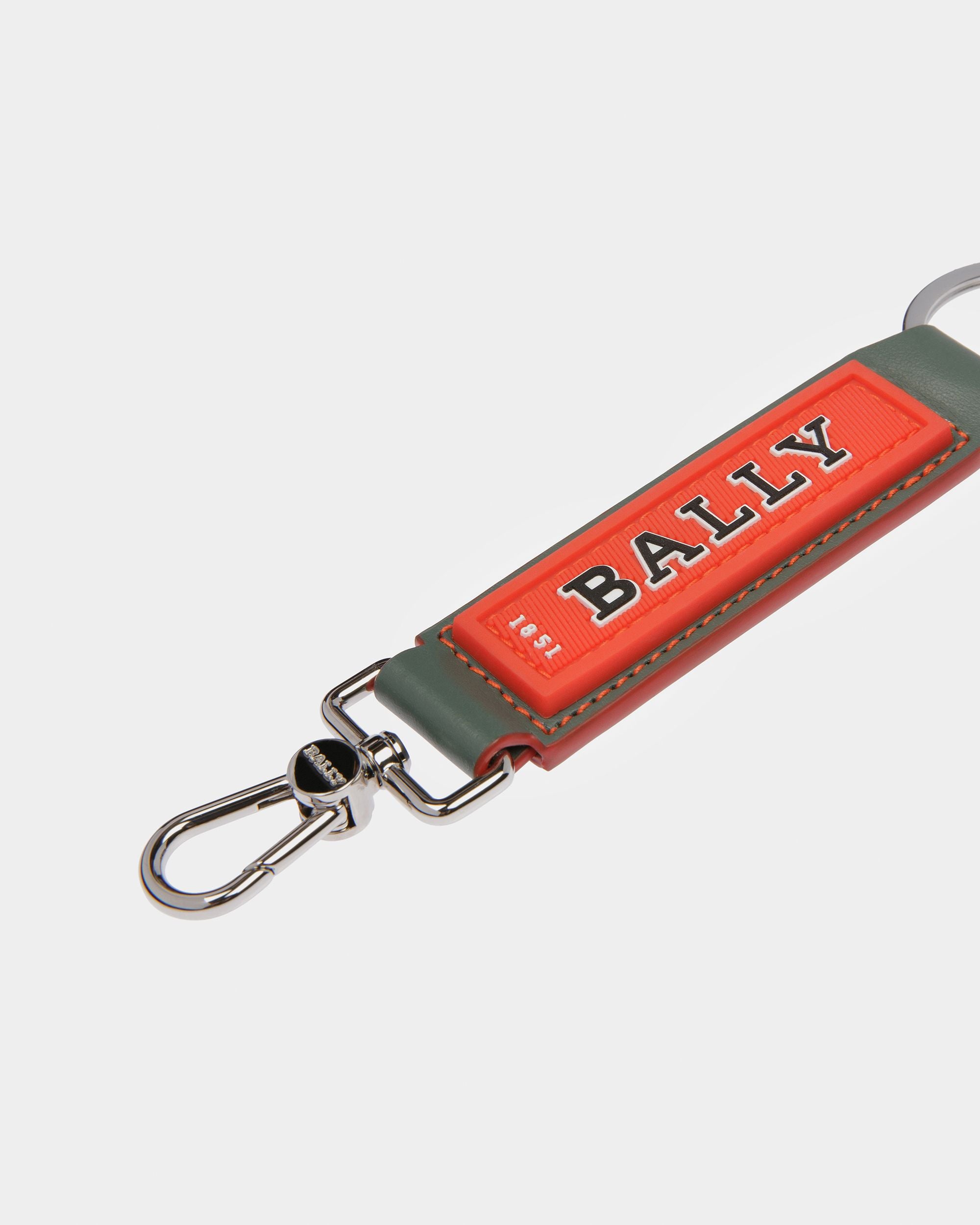 Curlye Schlüsseletui Aus Leder In Salbeigrün Und Orange - Herren - Bally - 03