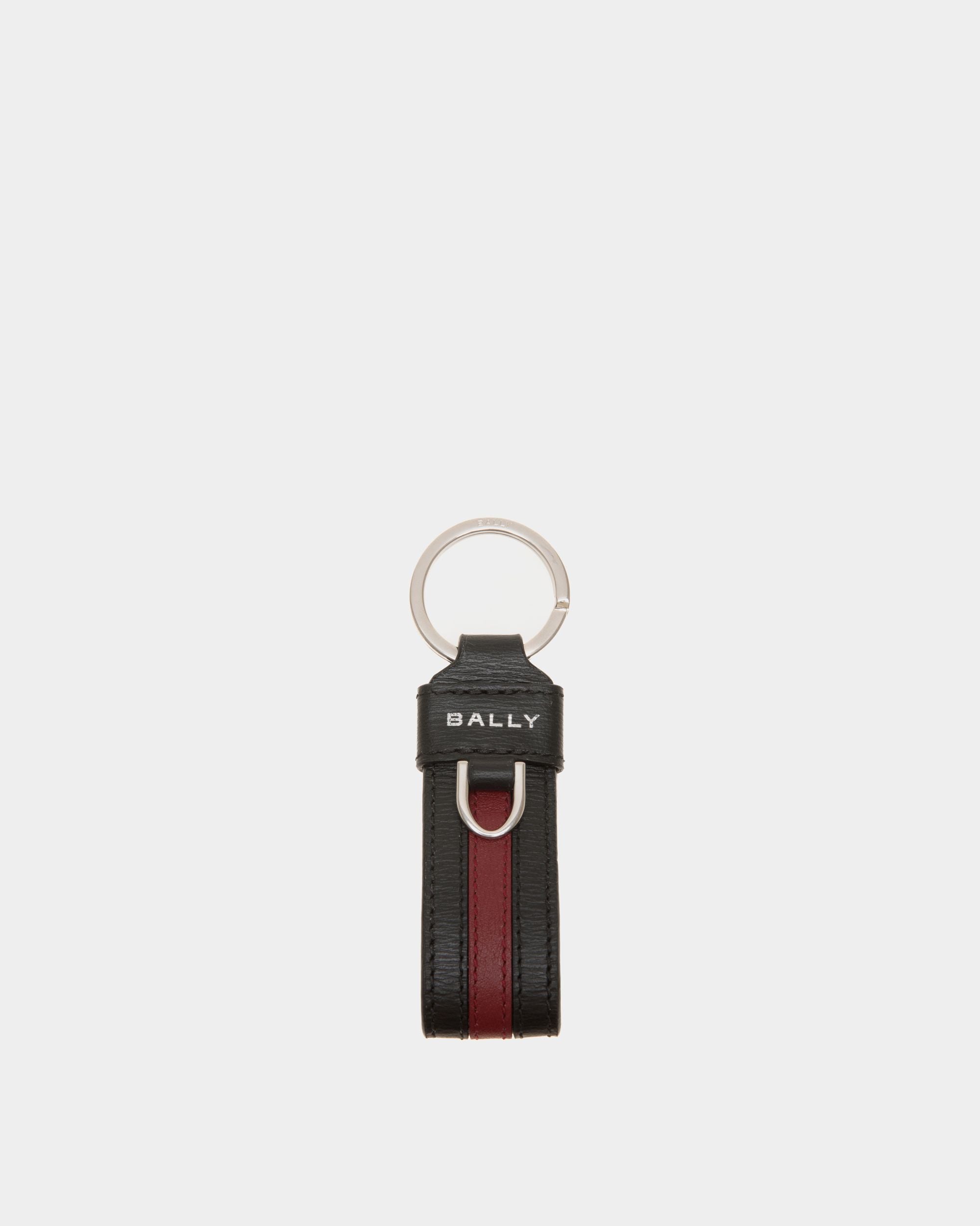 Ribbon Keychains In Black Leather - Herren - Bally - 01