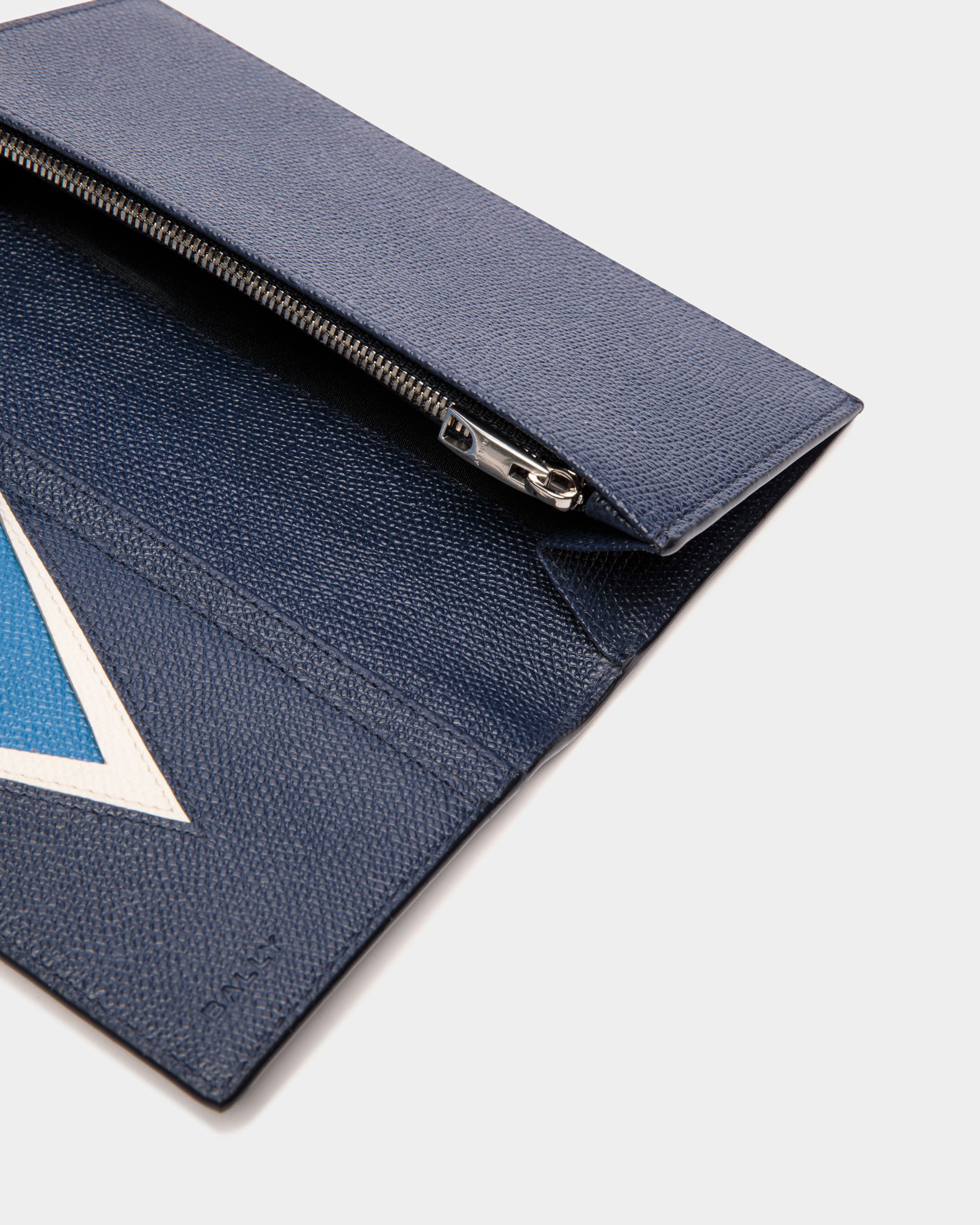 Flag Klassische Geldbörse Aus Blauem Leder - Herren - Bally - 04
