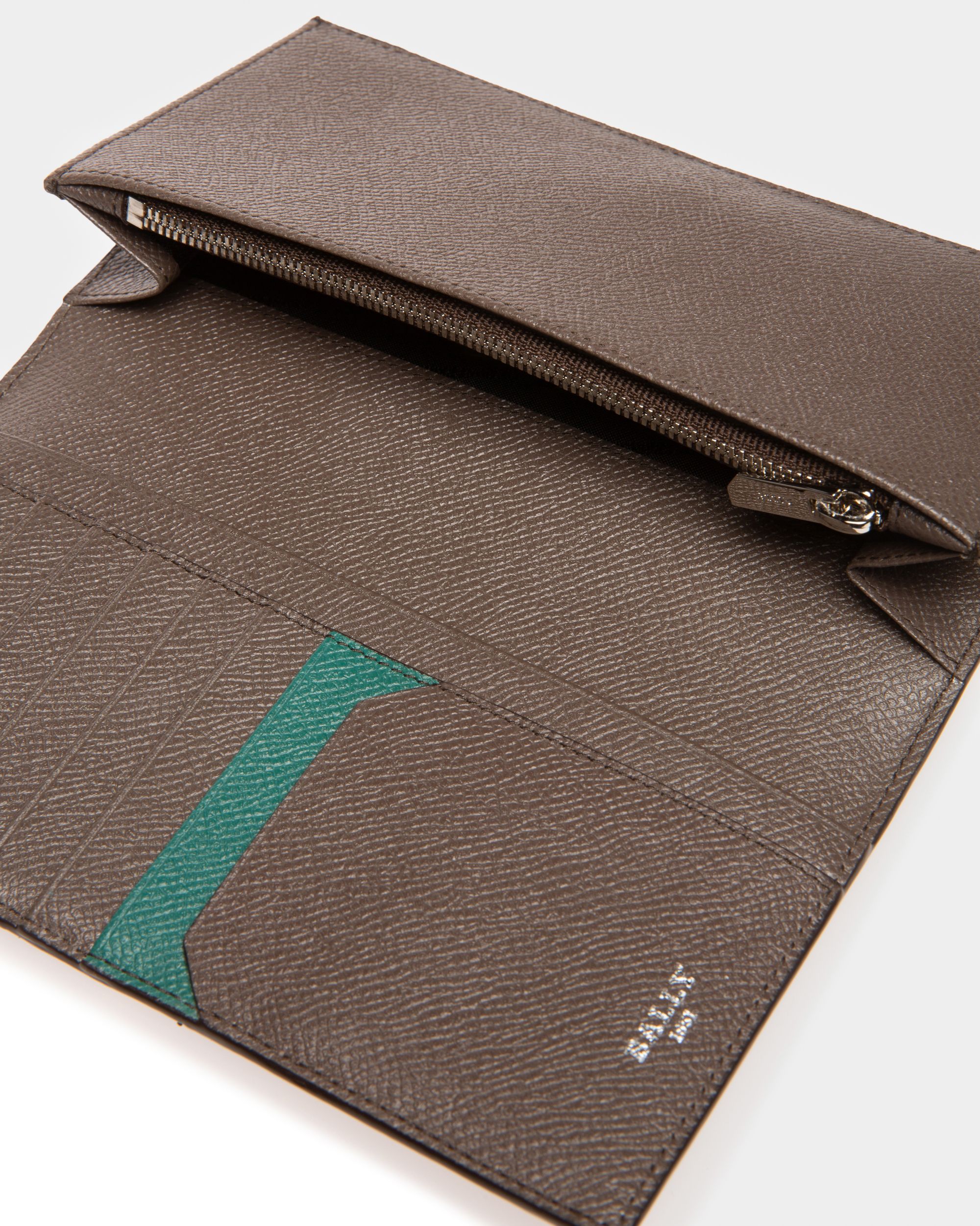 Baliro Brieftasche Aus Militärgrünem Leder Im Kontinentalformat - Herren - Bally - 04