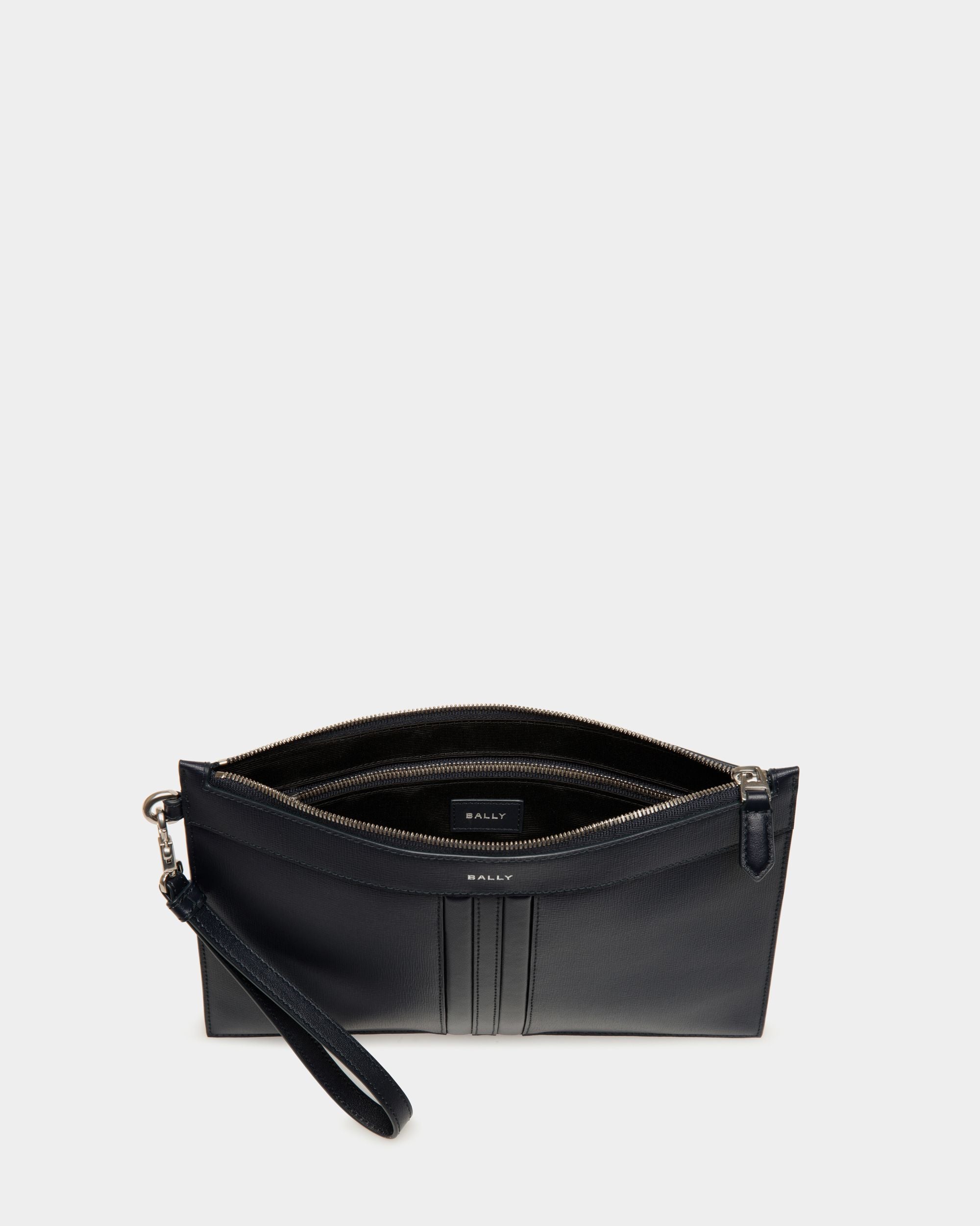 Mythos Pochette Aus Recyceltem Leder In Navy Blue - Herren - Bally - 03