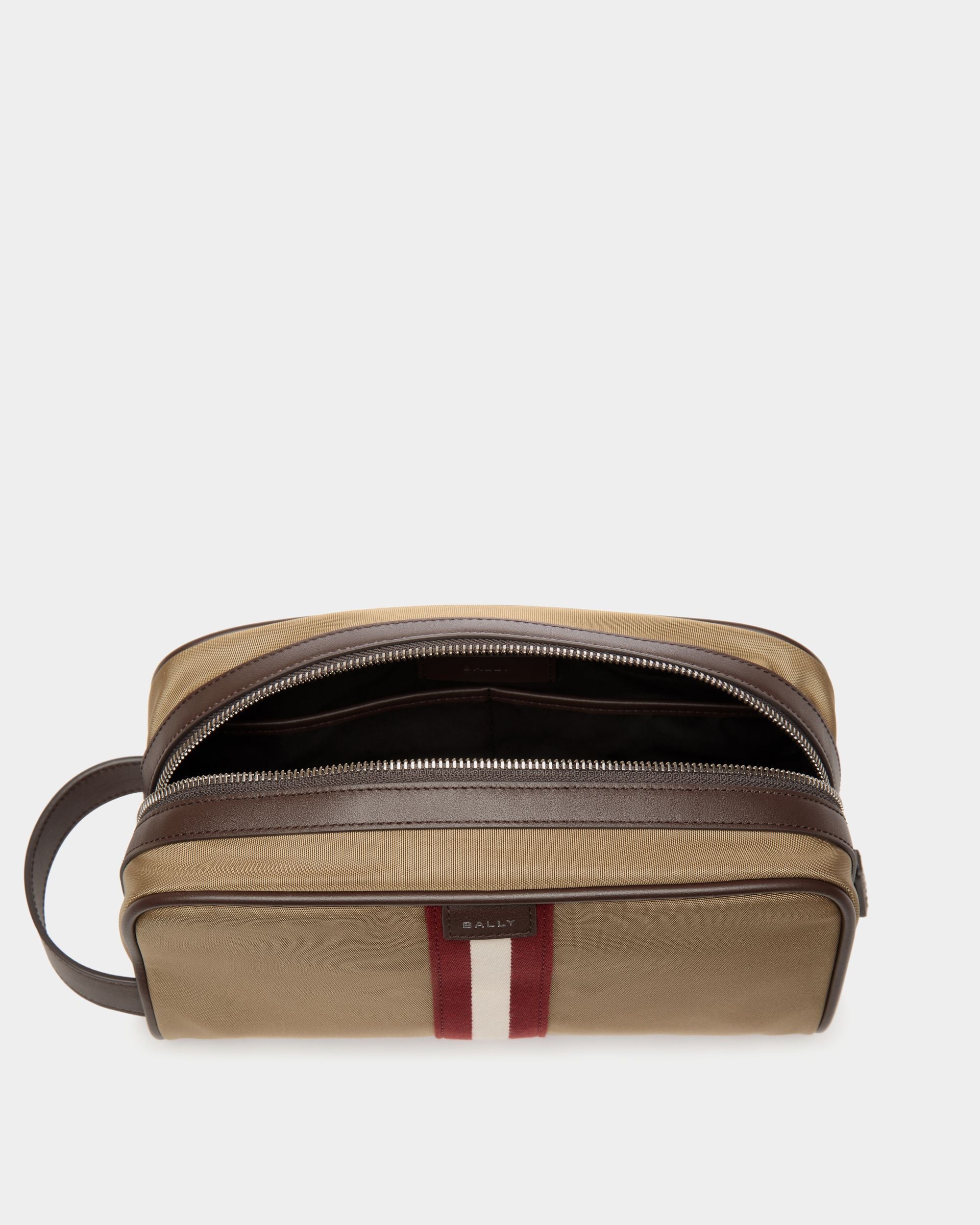 Code Kulturbeutel Aus Nylon In Camel - Herren - Bally - 03