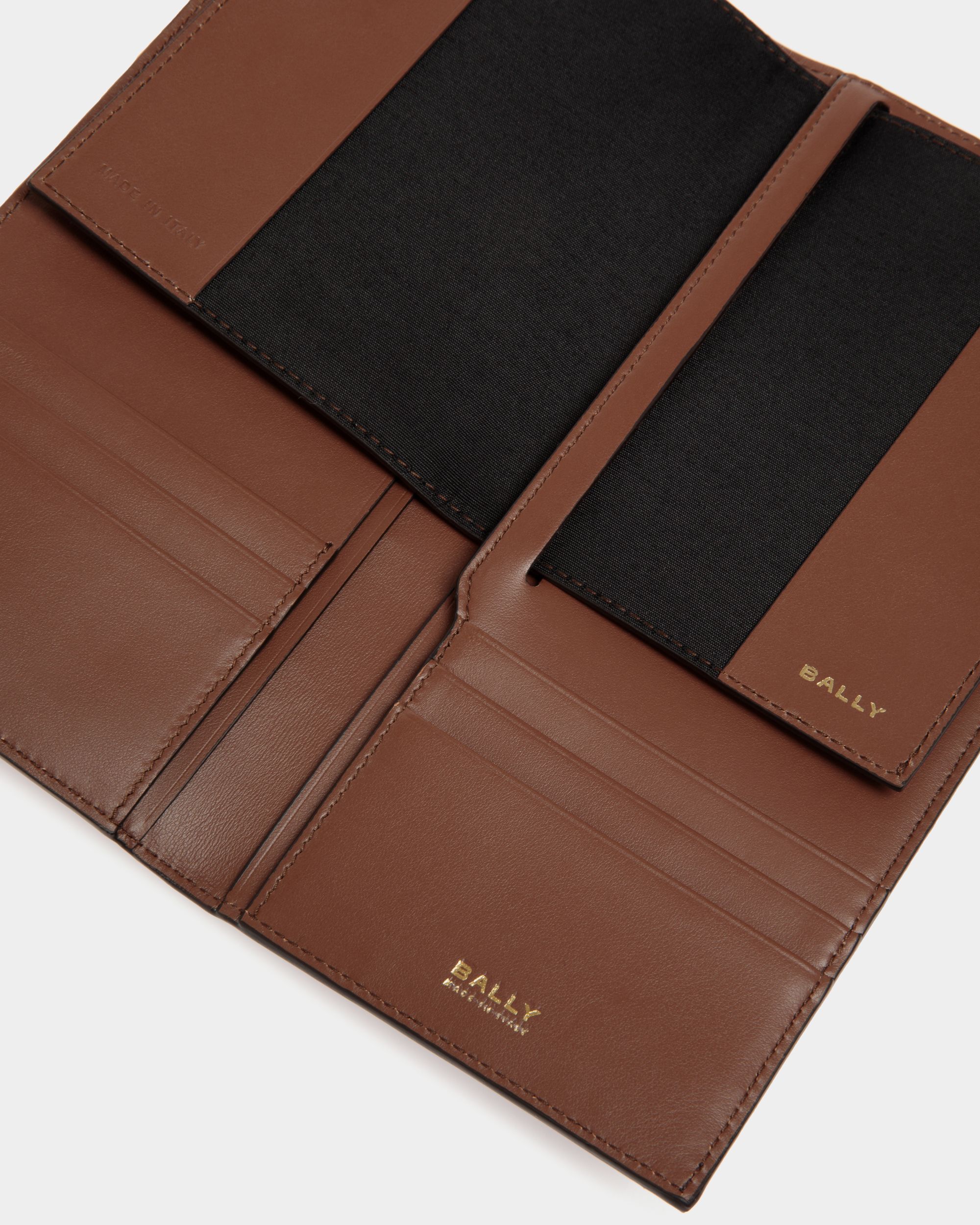 Klassische Easy Bally Geldbörse Aus Leder In Braun Mit Bally-Crest-Print - Herren - Bally - 04
