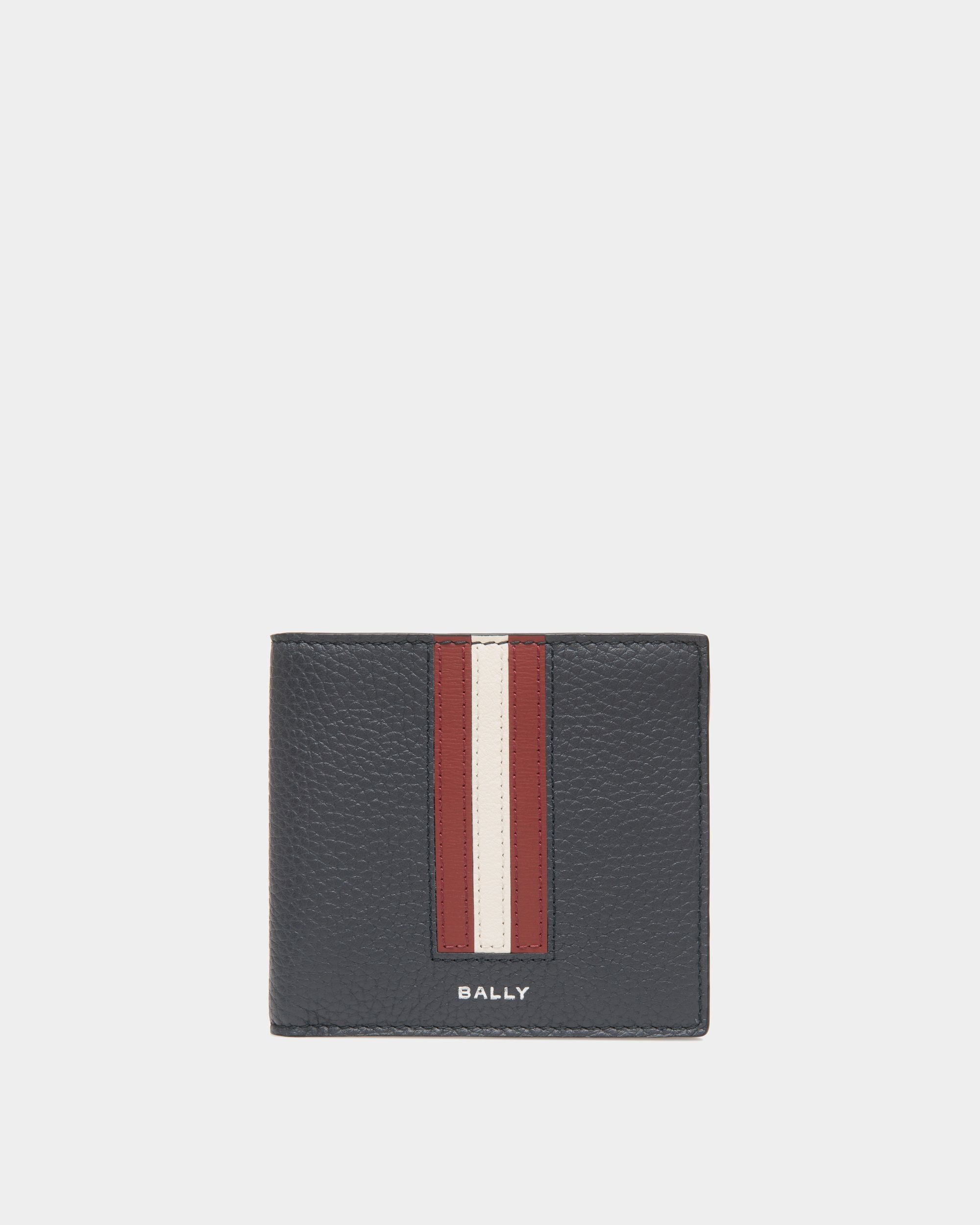 Ribbon Zweiteilige Brieftasche Aus Leder In Navy Blue - Herren - Bally - 01