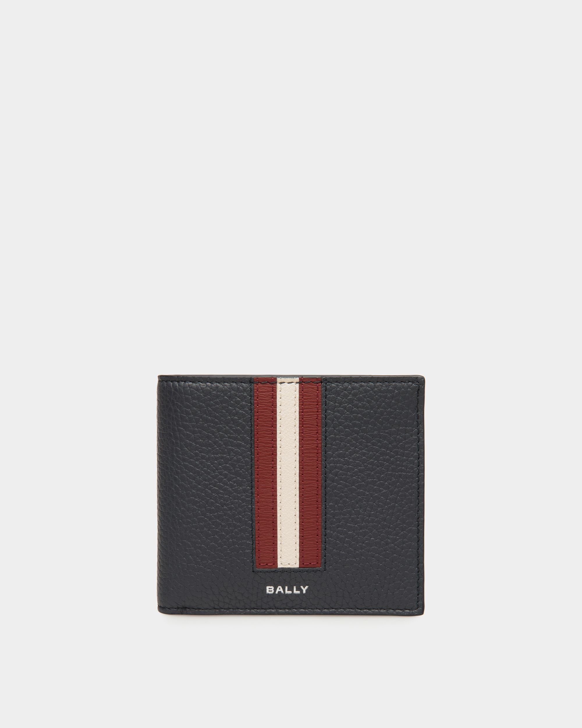 Ribbon Zweiteilige Brieftasche Aus Leder In Navy Blue - Herren - Bally - 01