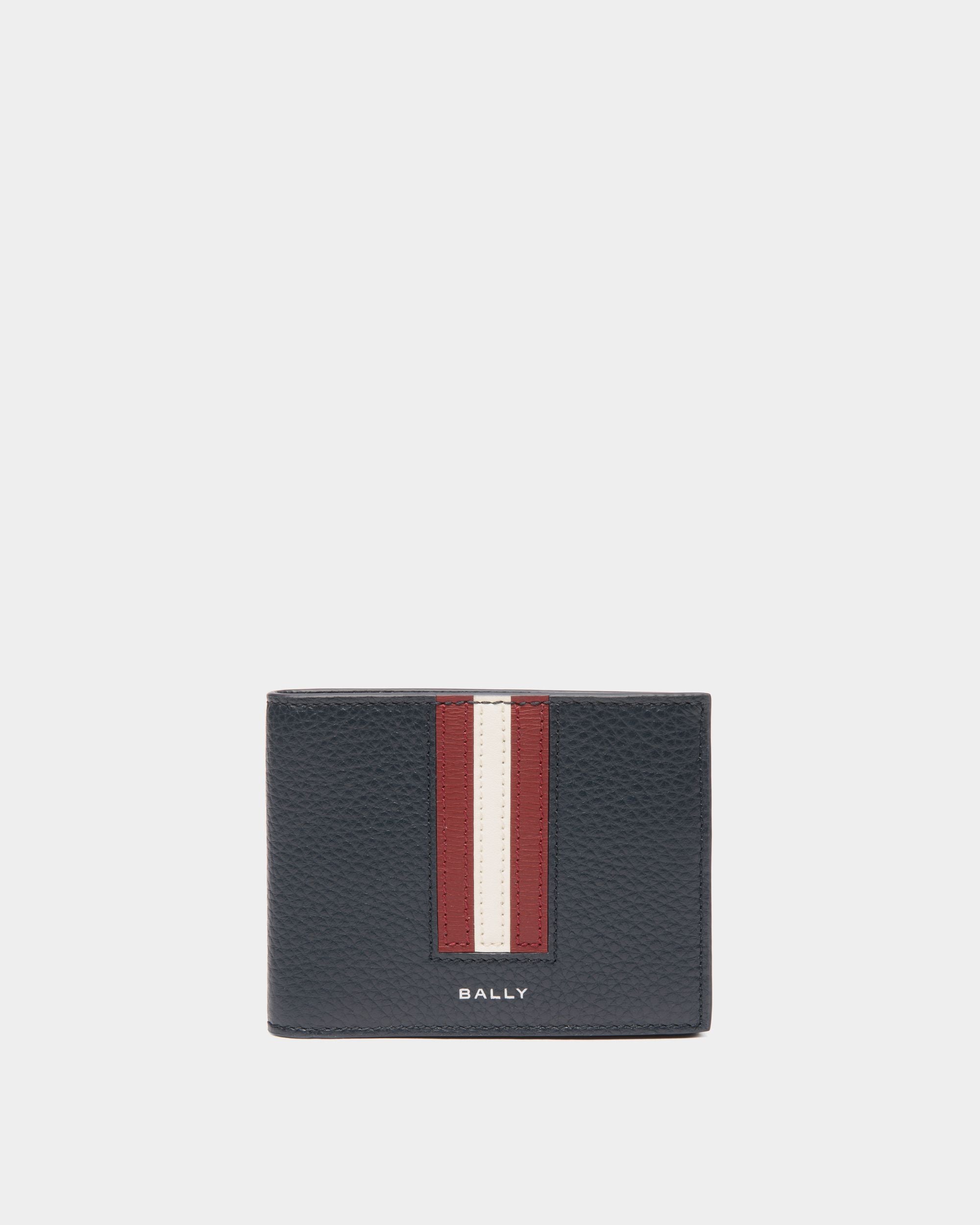 Ribbon Zweiteilige Brieftasche Aus Leder In Navy Blue - Herren - Bally - 01