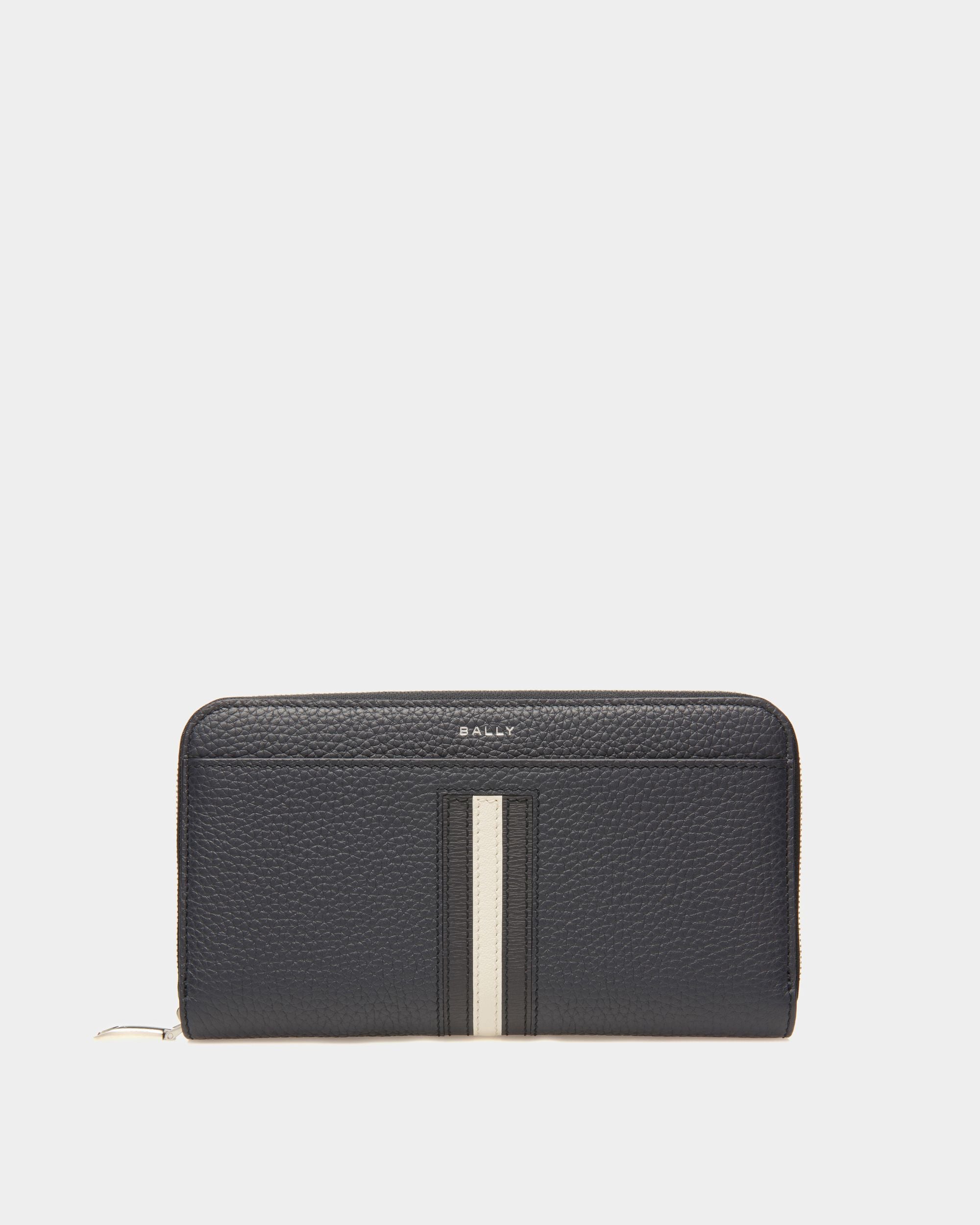 Ribbon Geldbörse mit umlaufendem Reißverschluss Aus mitternachtsblauem Leder - Herren - Bally - 01