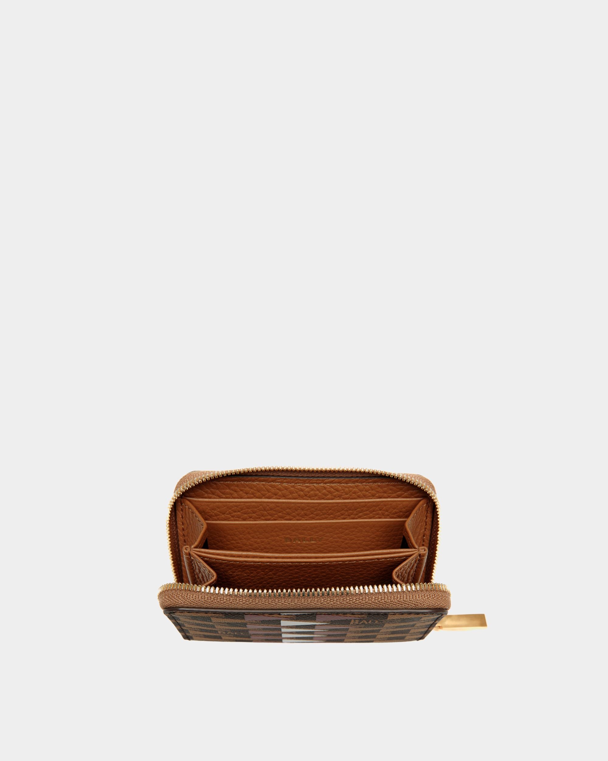 Kleine Geldbörse Mit Umlaufendem Reißverschluss In Beige - Herren - Bally - 03