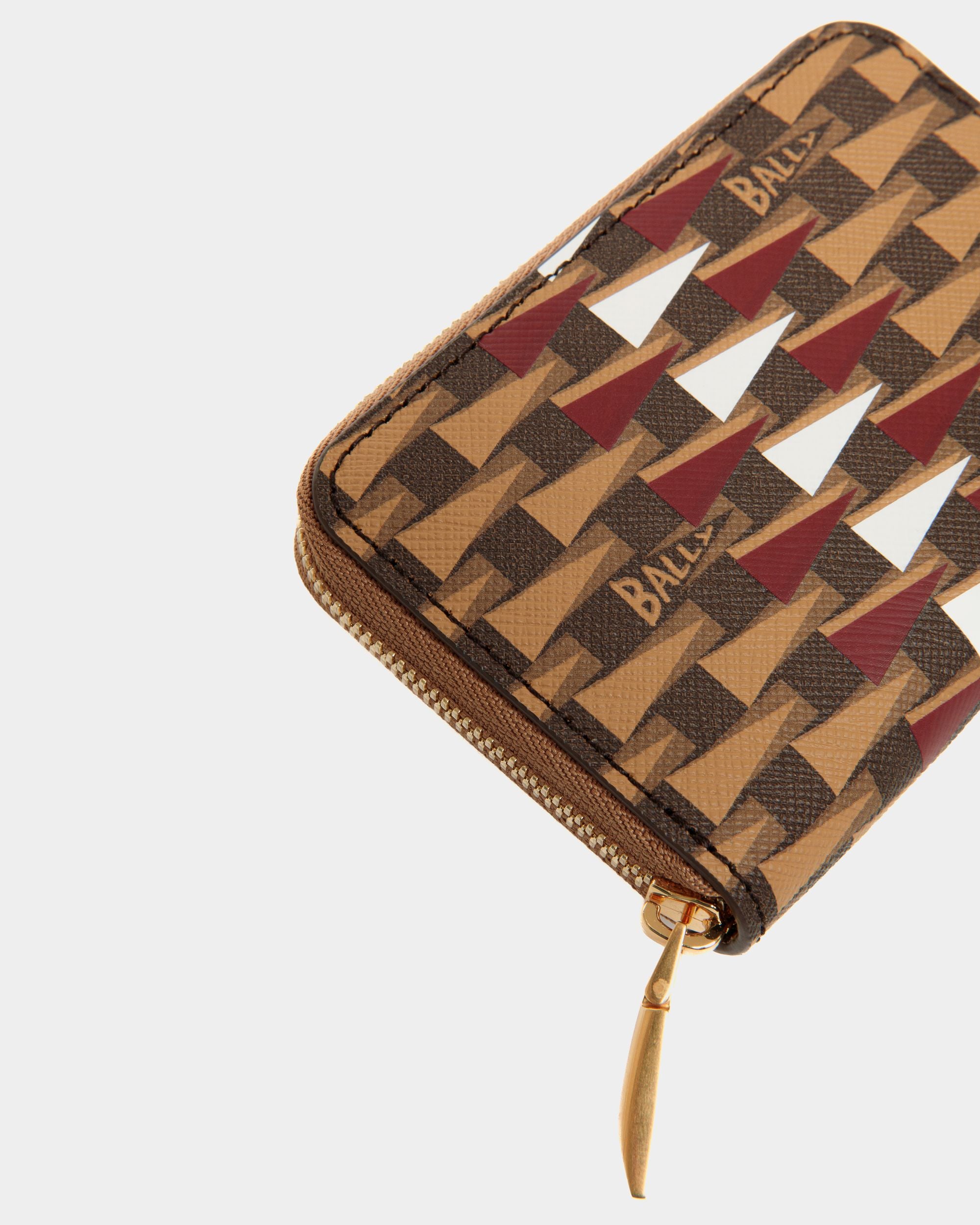 Kleine Geldbörse Mit Umlaufendem Reißverschluss In Beige - Herren - Bally - 04