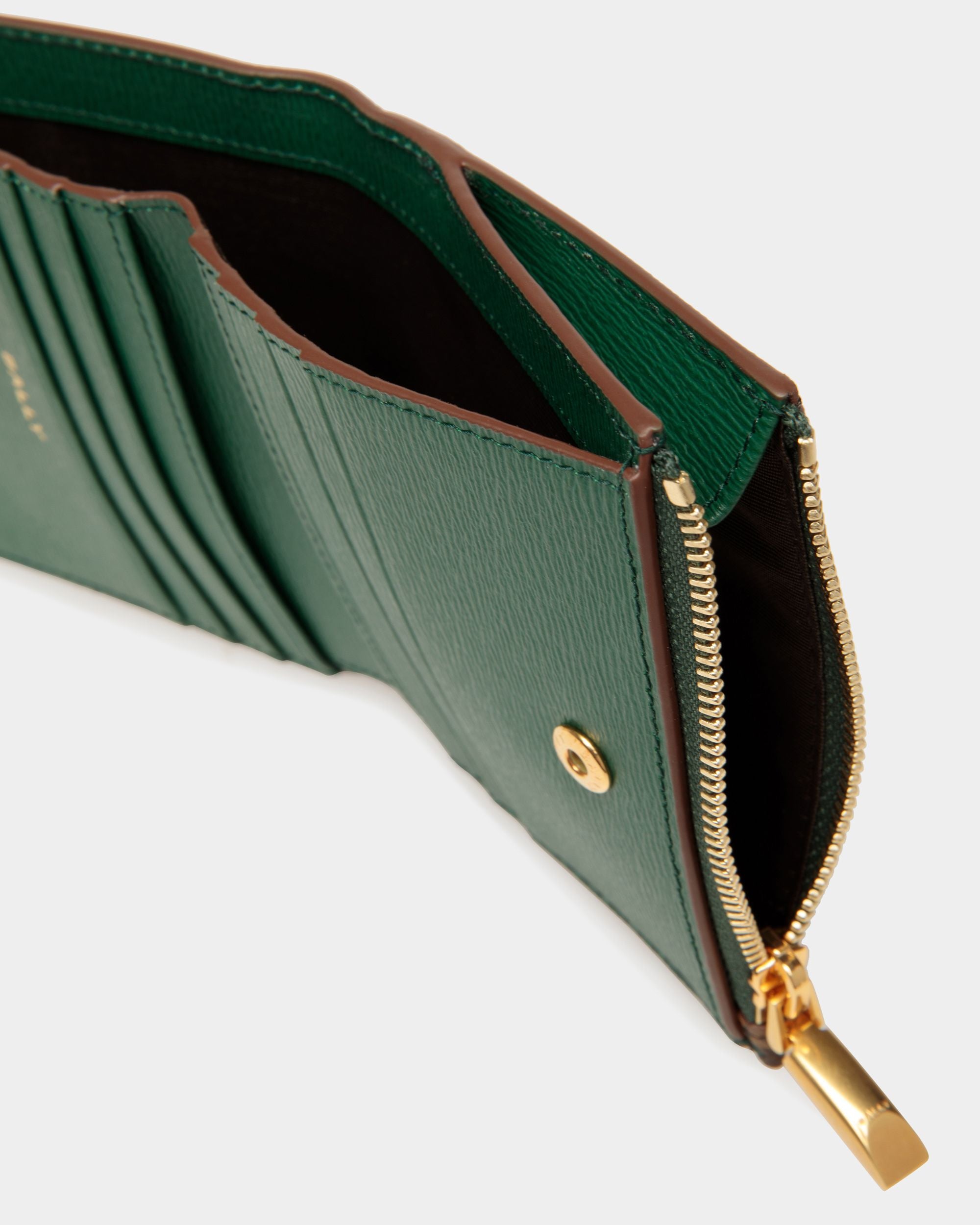 Pennant Geldbörse Aus Leder und TPU in Desert und Kelly Green - Herren - Bally - 04