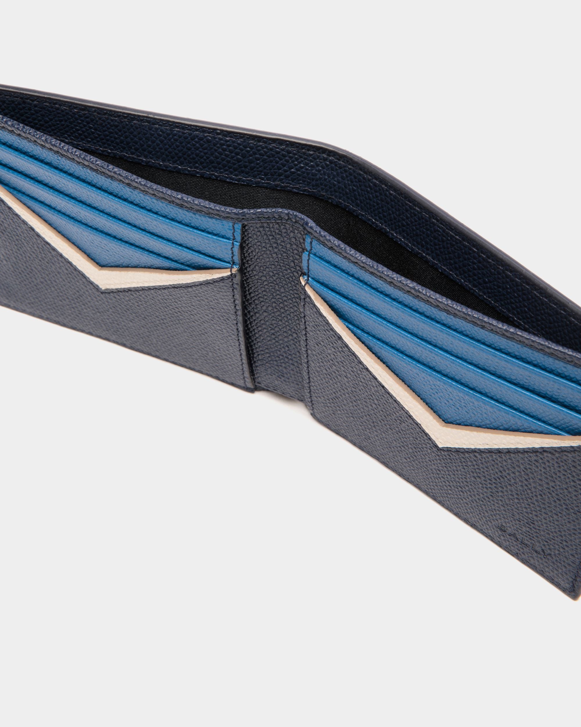 Flag Zweiteilige Geldbörse Aus Blauem Leder - Herren - Bally - 04
