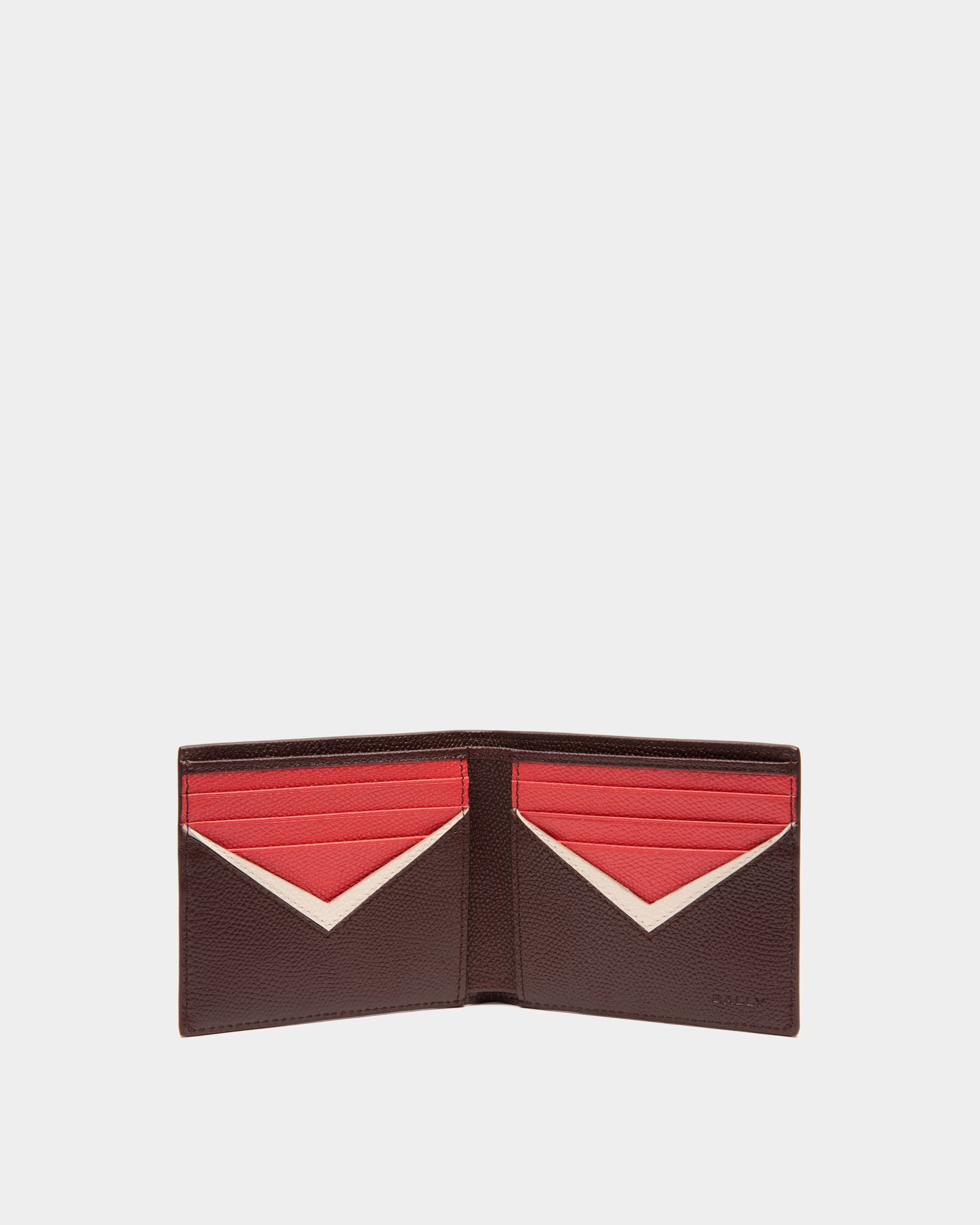 Flag Zweiteilige Geldbörse Aus Genarbtem Leder In Kastanienbraun - Herren - Bally - 03
