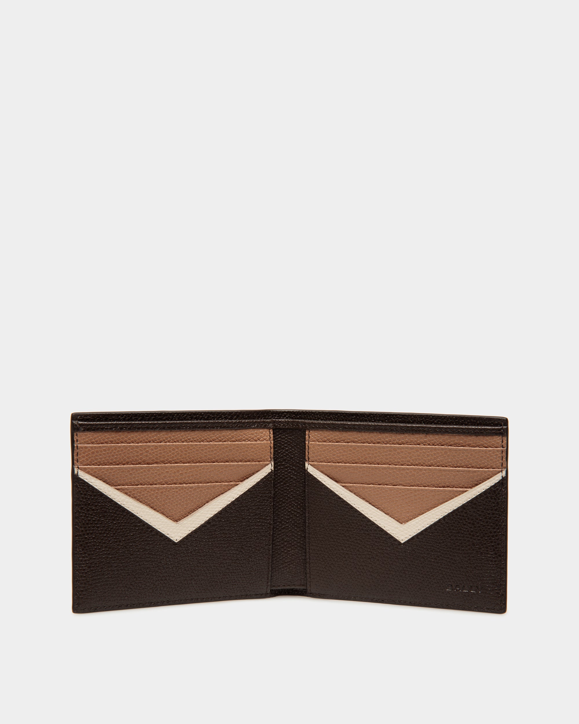 Zweiteilige Flag Geldbörse Aus Leder In Ebenholzschwarz - Herren - Bally - 03