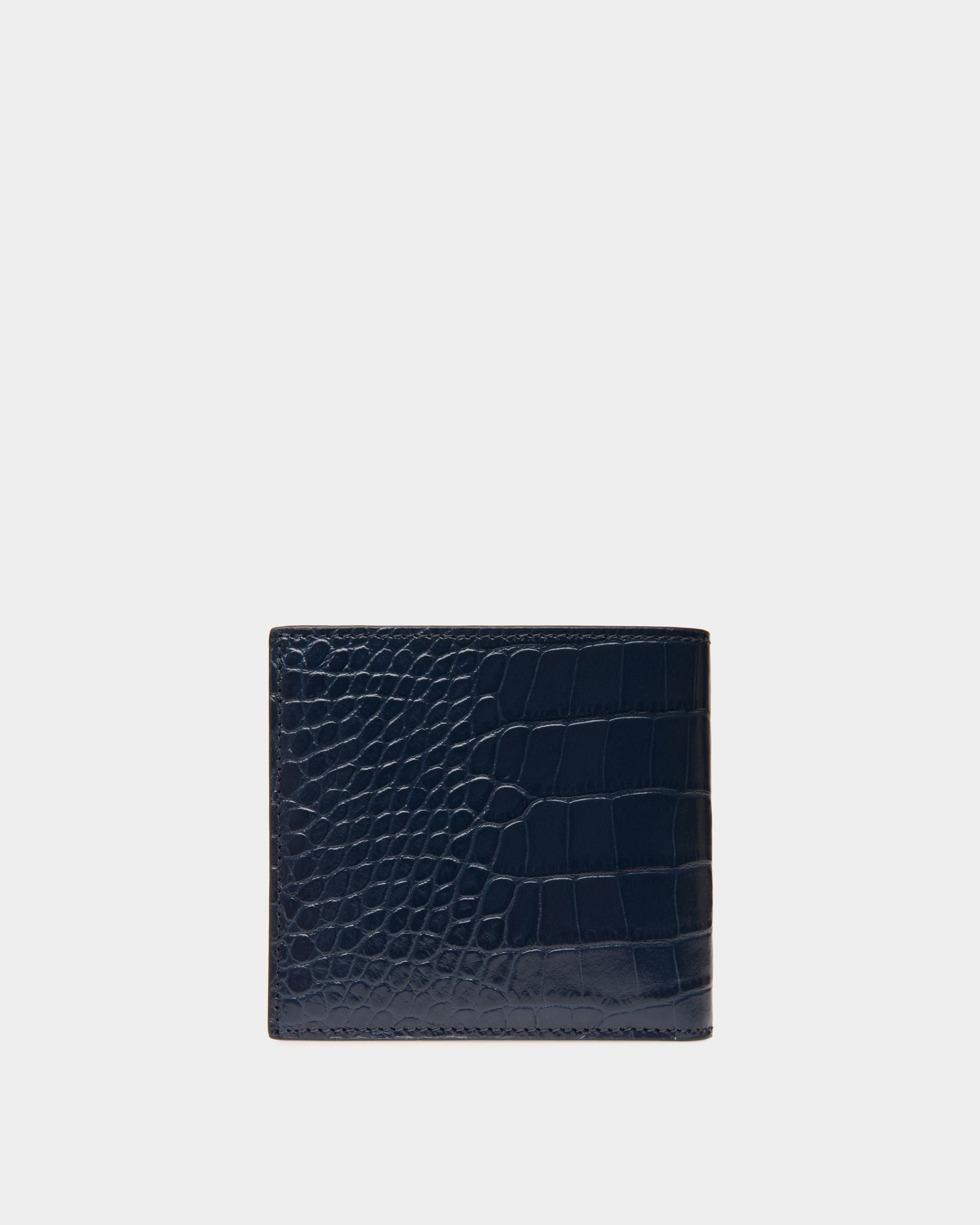 Zweiteilige Busy Bally Geldbörse Aus Bedrucktem Leder In Navy Blue - Herren - Bally - 02