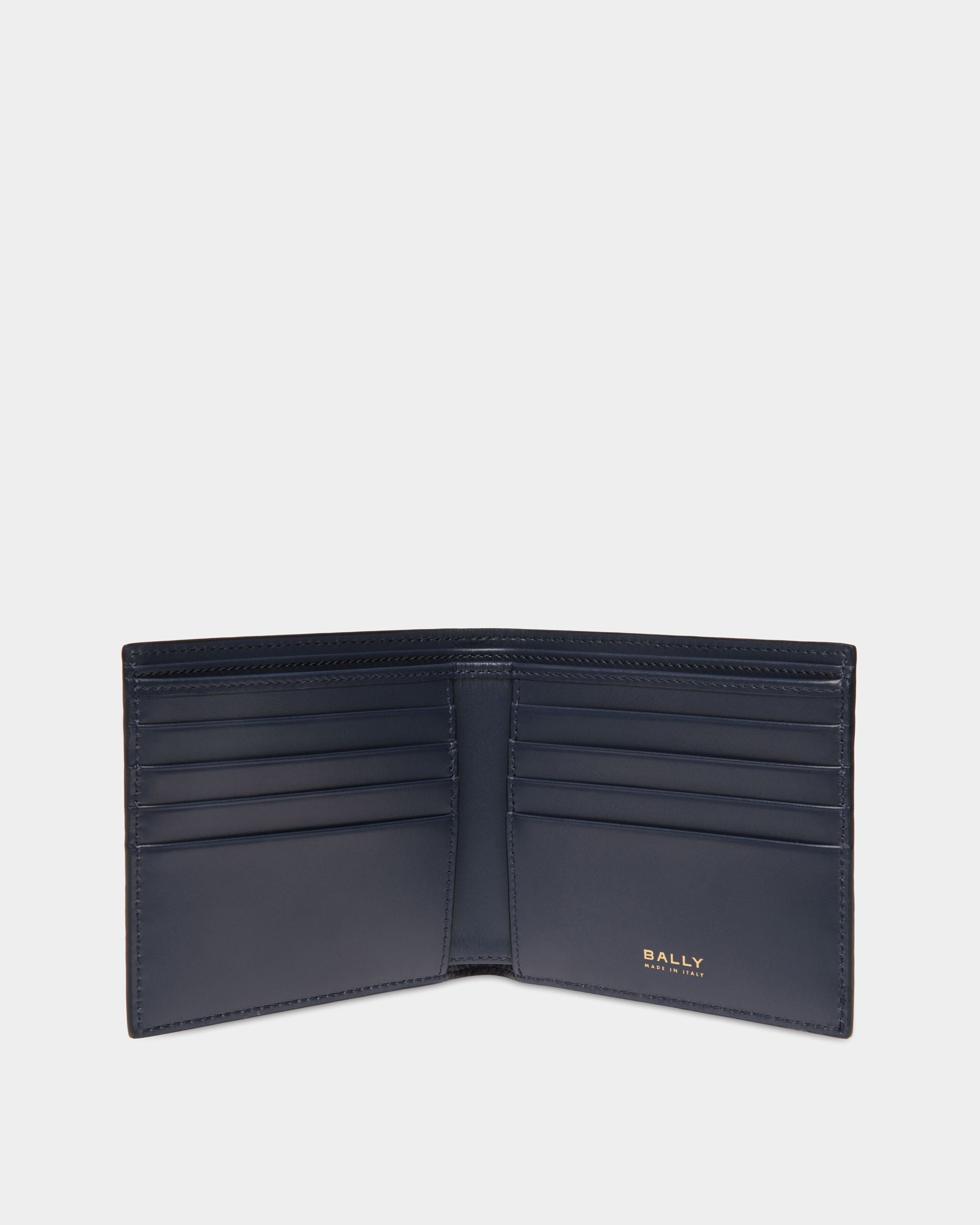 Zweiteilige Busy Bally Geldbörse Aus Bedrucktem Leder In Navy Blue - Herren - Bally - 03
