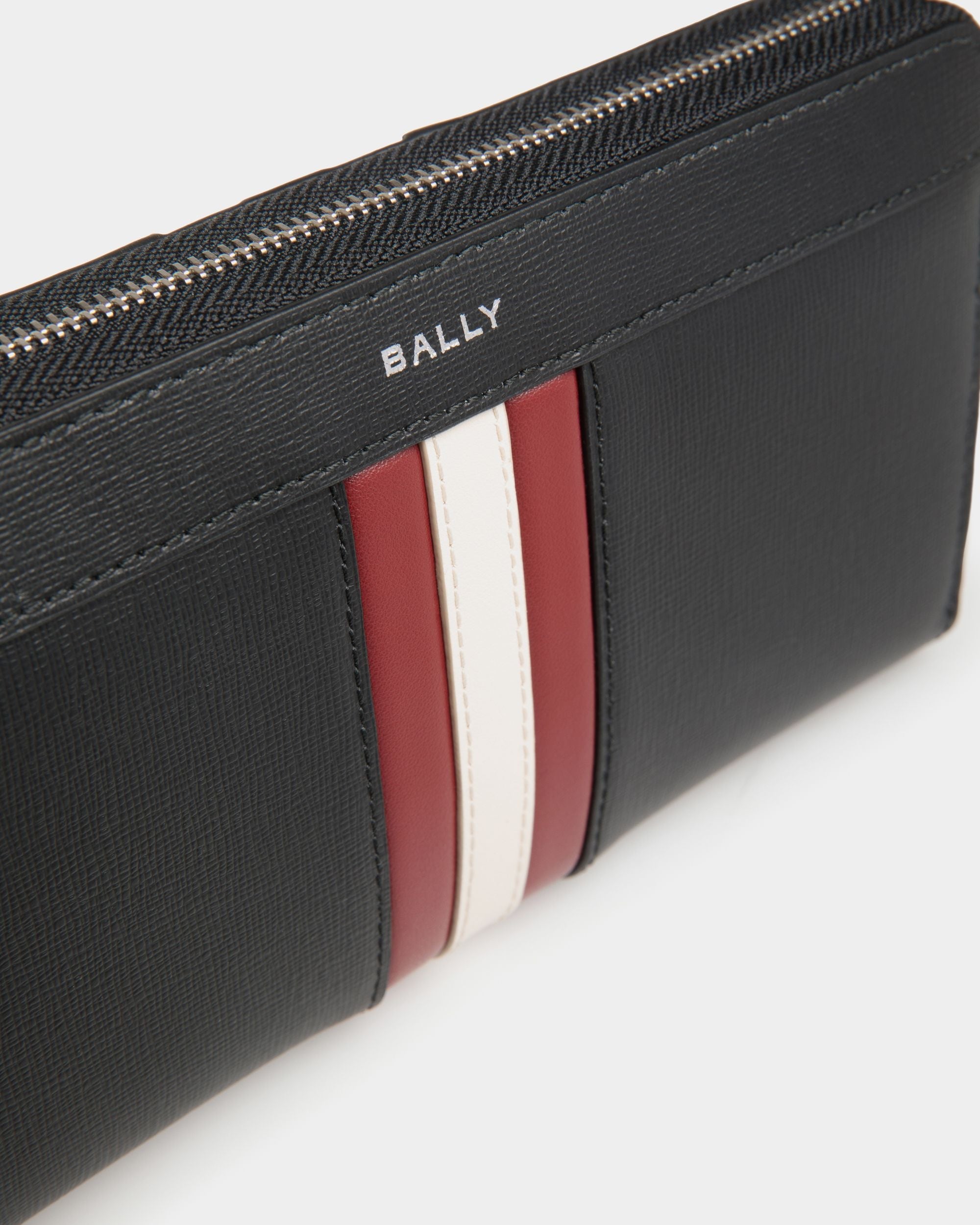 Mythos Geldbörse Mit Umlaufendem Reißverschluss Aus Recyceltem Leder In Schwarz - Herren - Bally - 04