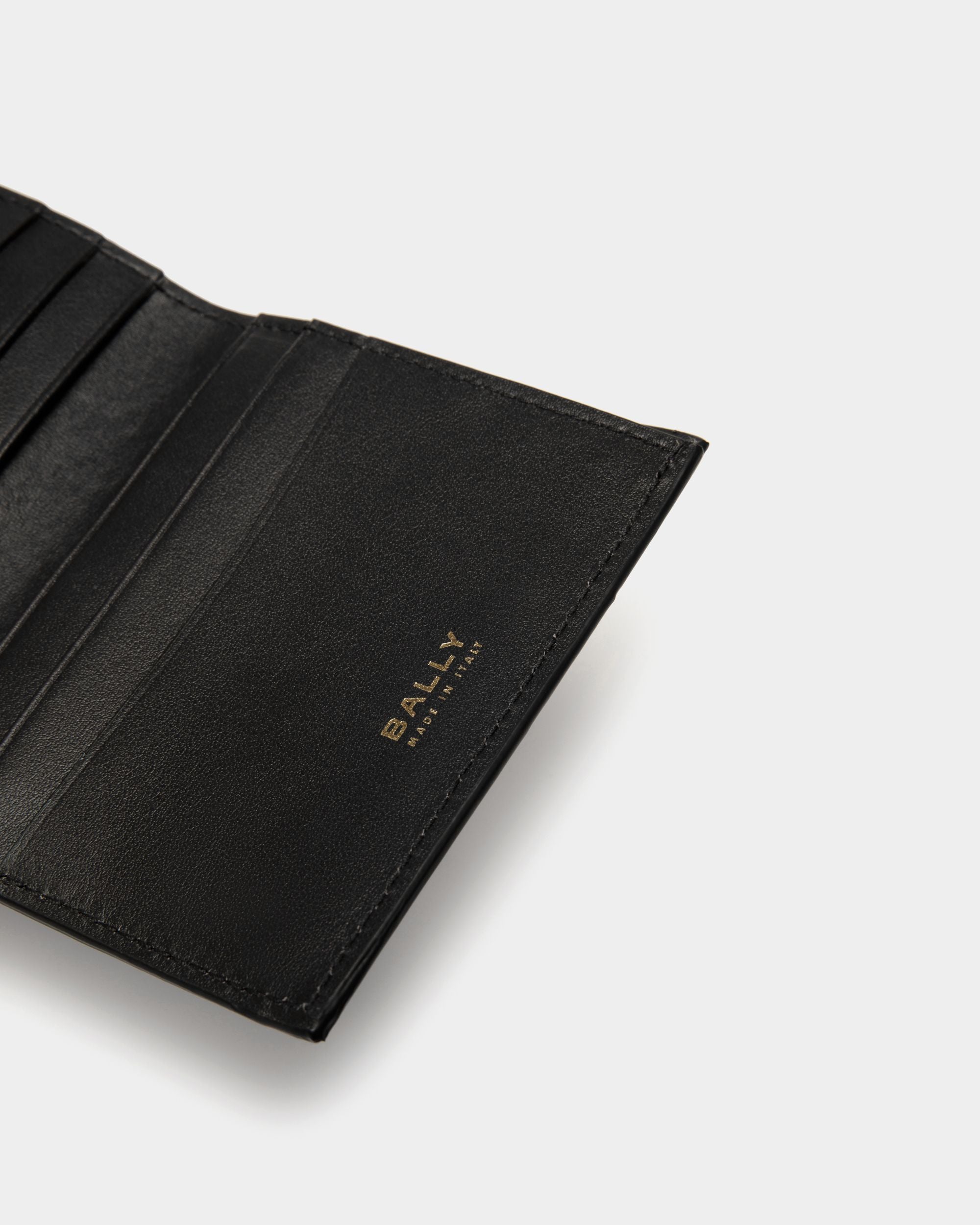 Dreiteilige Deco Geldbörse Aus Schwarzem Leder - Herren - Bally - 04
