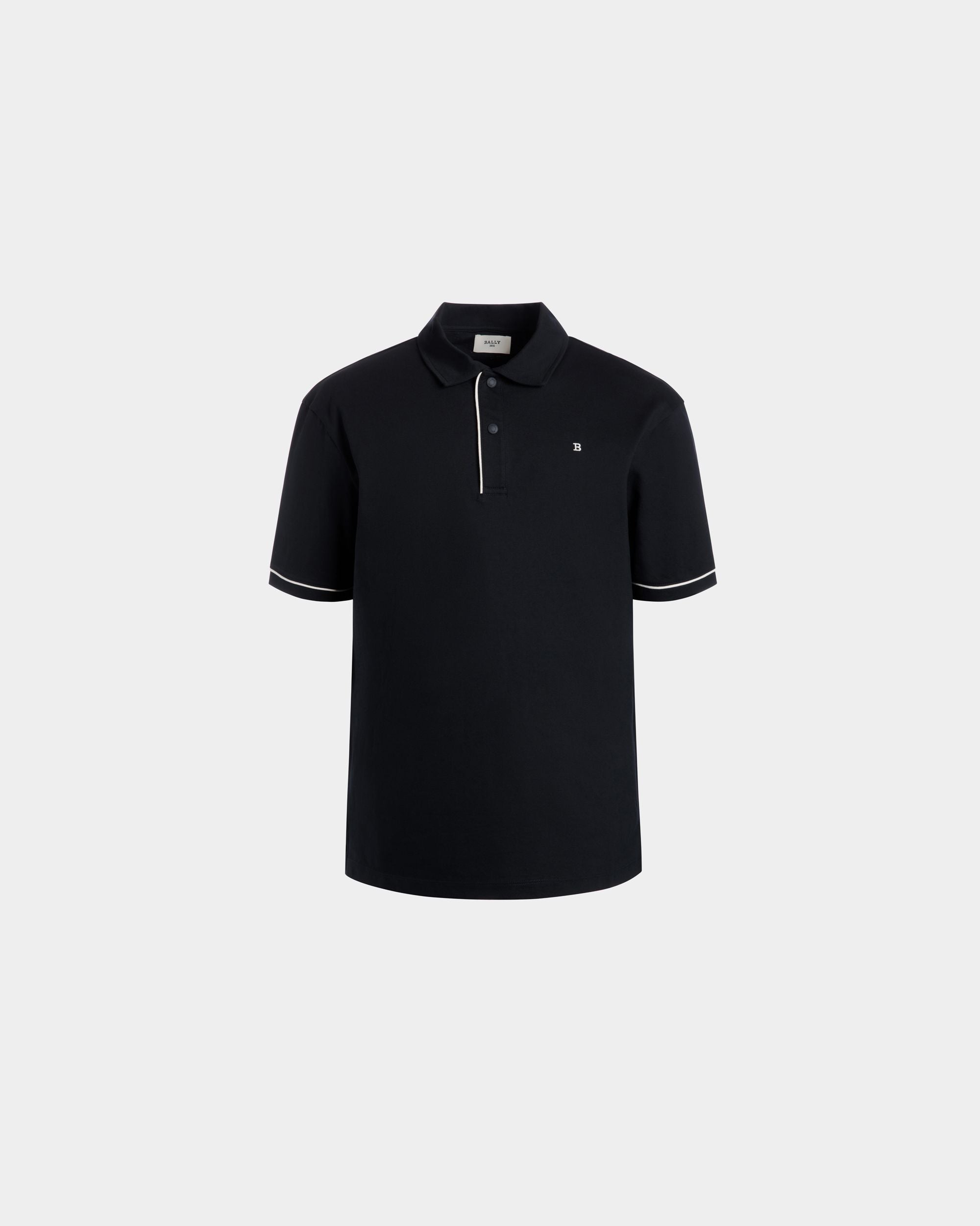 Polo In Blue Mix Poly And Cotton - Herren - Bally - 01