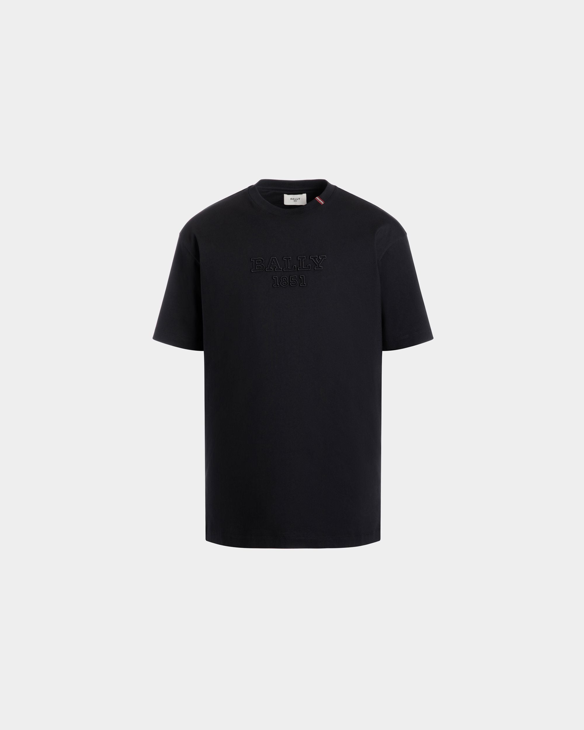 T-Shirt In Black Cotton - Herren - Bally - 01