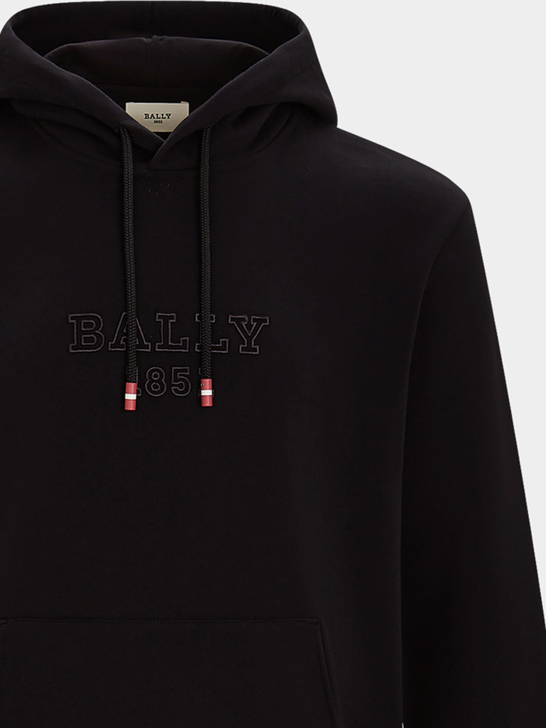 Men's Black Hooded Sweatshirt - Herren - Bally - 02