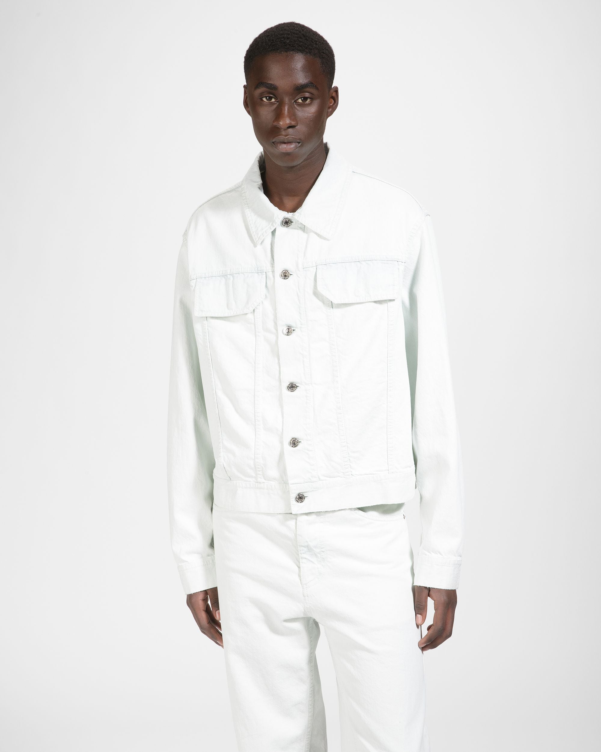 Jacke Aus Baumwoll-Denim In Gebleichtem Weiß - Herren - Bally - 03
