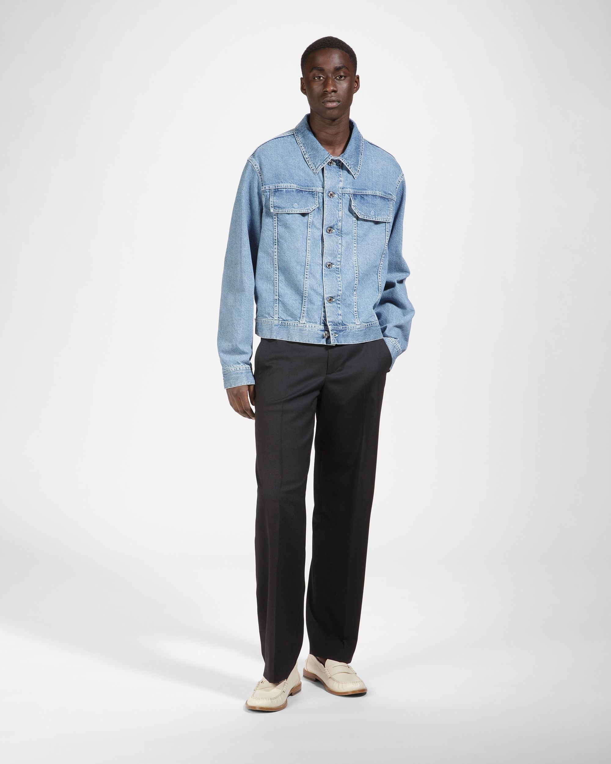 Baumwoll-Denim- Jacke In Hellblau - Herren - Bally - 02