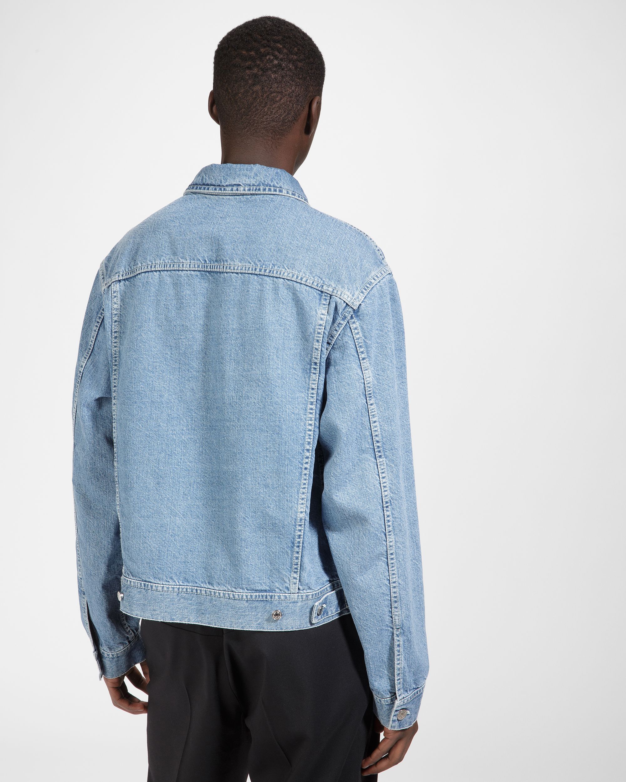 Baumwoll-Denim- Jacke In Hellblau - Herren - Bally - 04