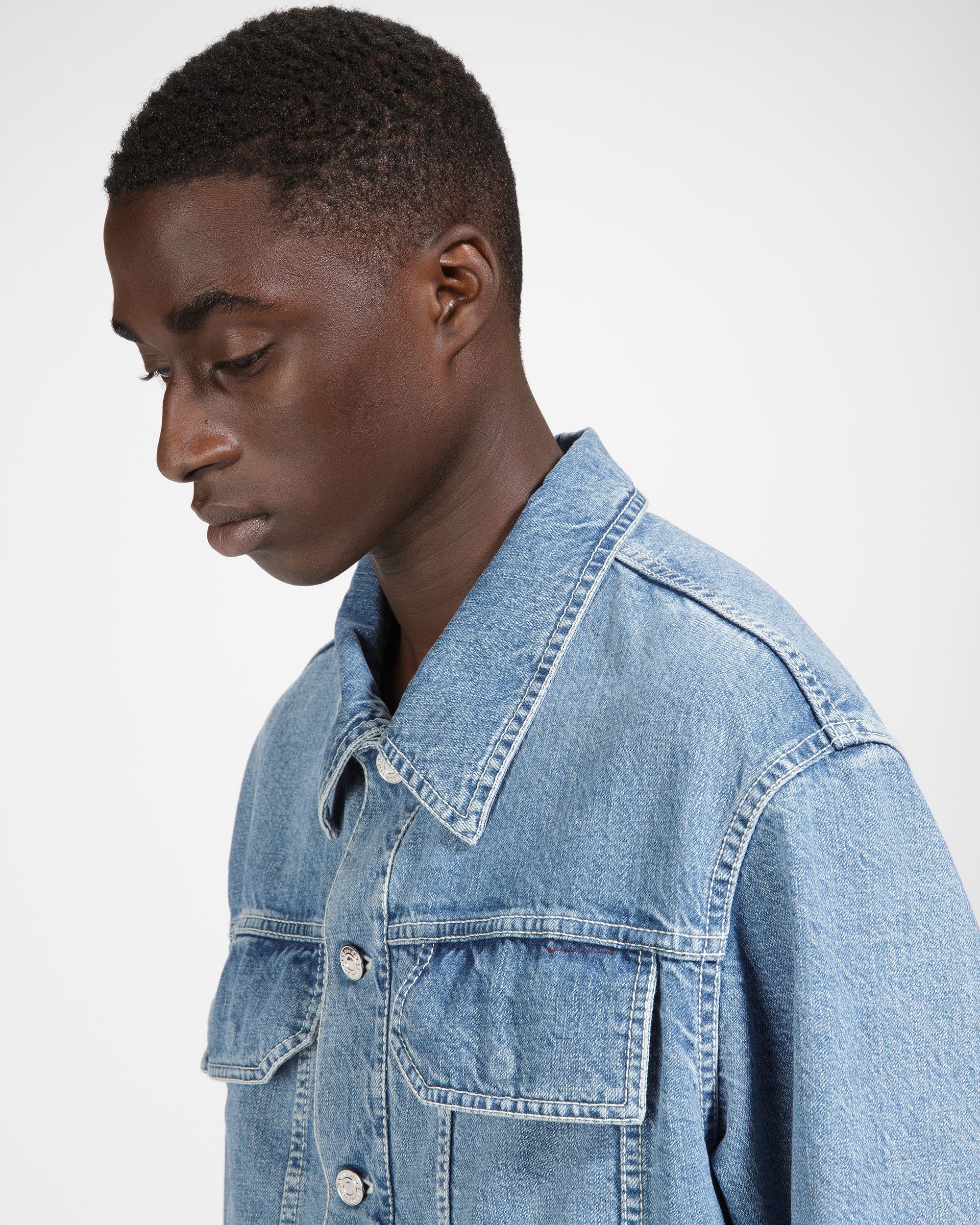 Baumwoll-Denim- Jacke In Hellblau - Herren - Bally - 05