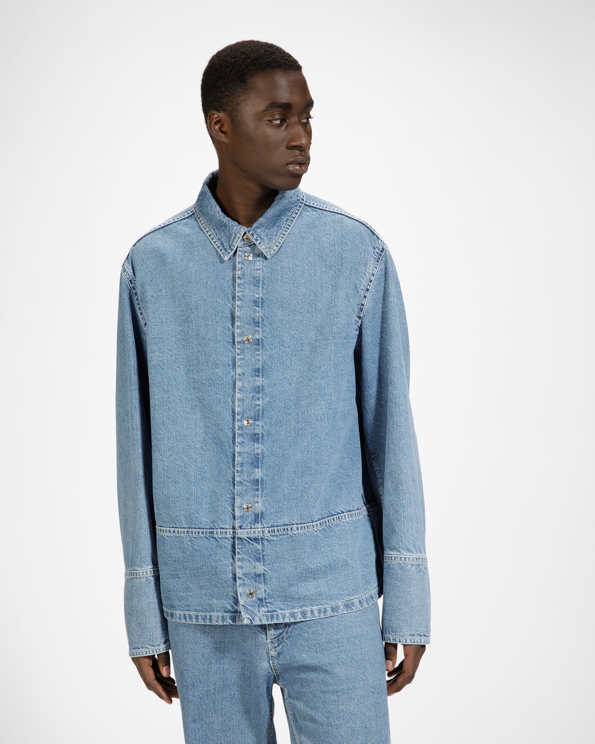 Jeanshemd Hemd Aus Hellblauem Denim - Herren - Bally - 02