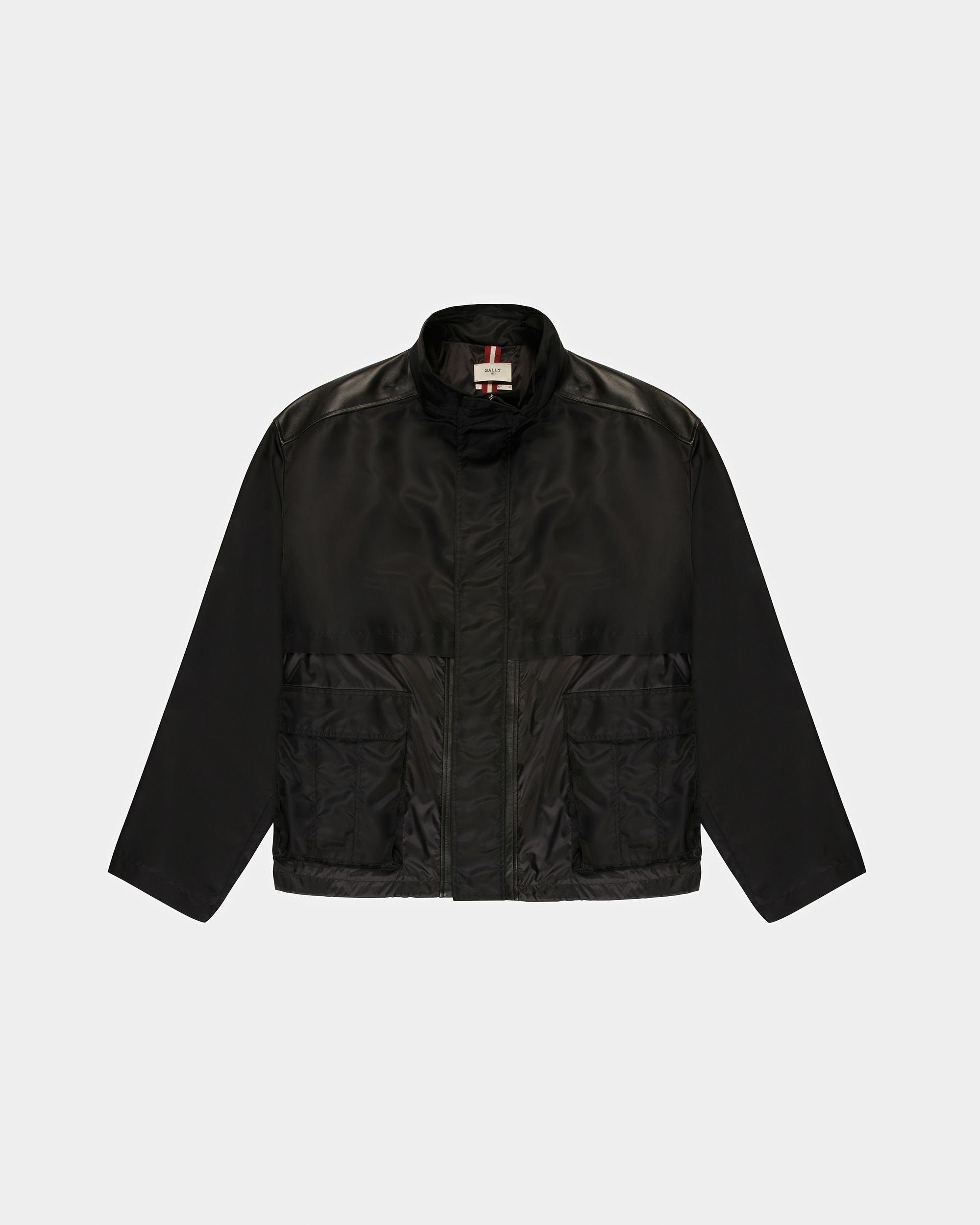Schwarze Bomberjacke Aus Textil Im Blousonstil - Herren - Bally - 05