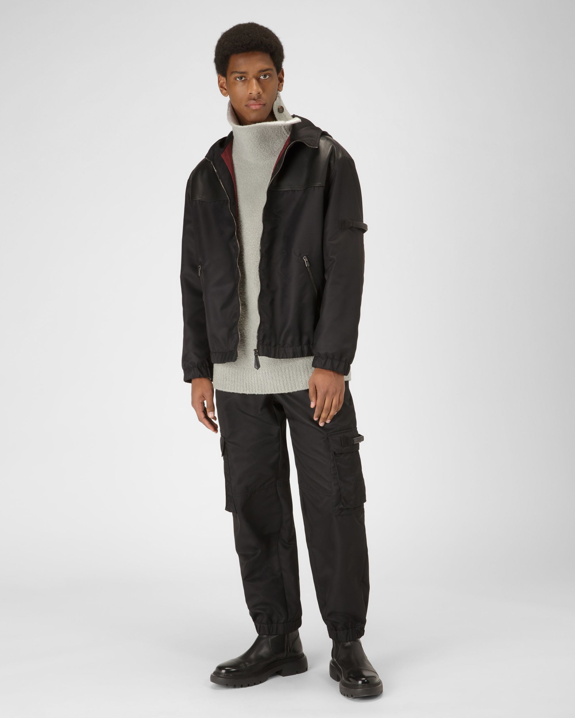 Bomberjacke Aus Recyceltem Schwarzem Nylon - Herren - Bally - 05