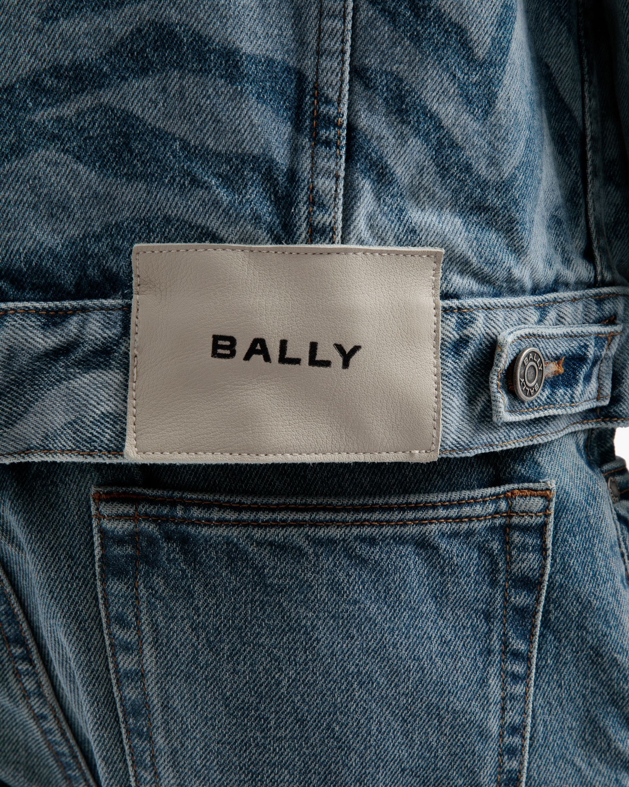 Jeansjacke Mit Zebramuster In Blau - Herren - Bally - 04