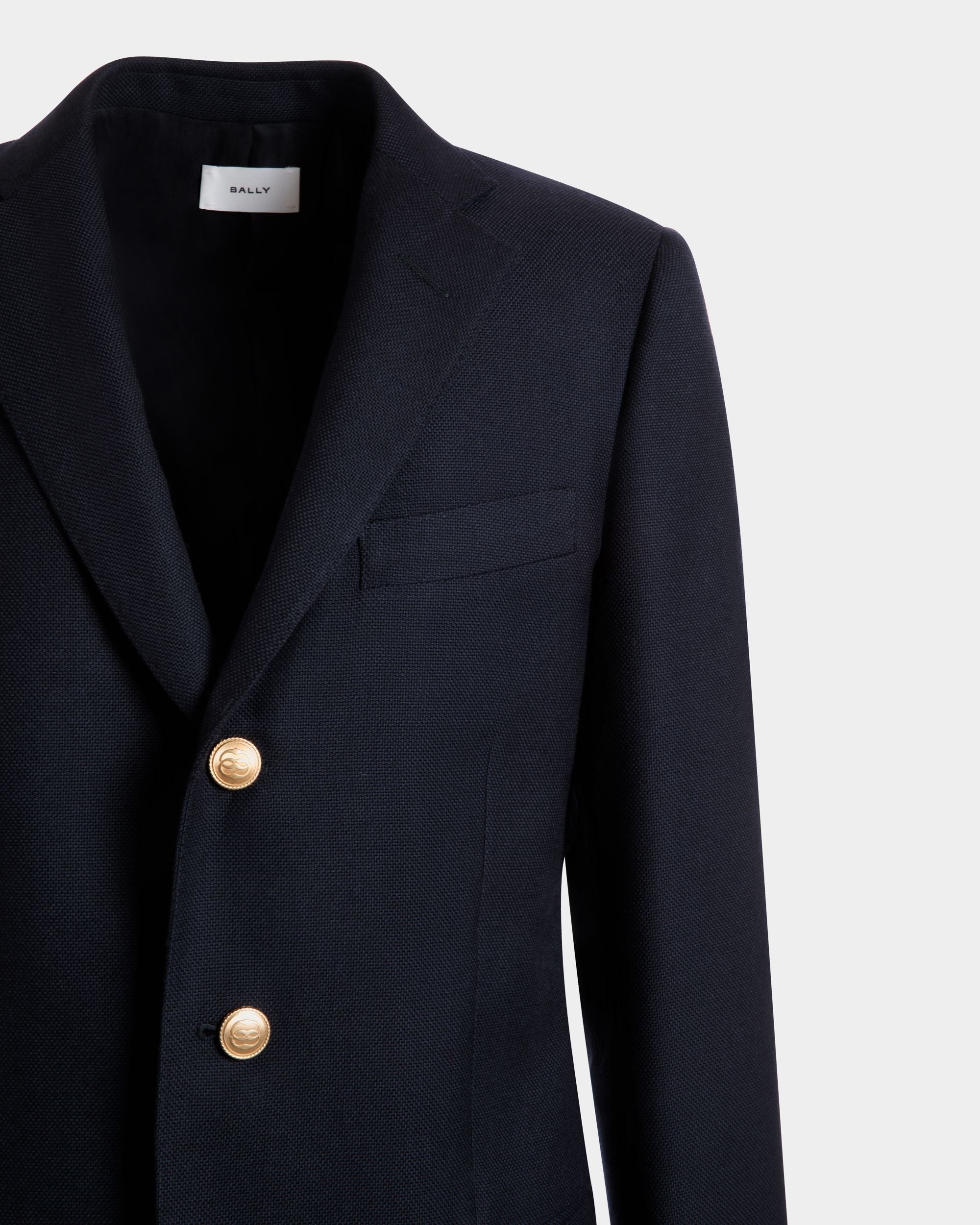 Blazer Aus Wolle In Navy Blue - Herren - Bally - 02