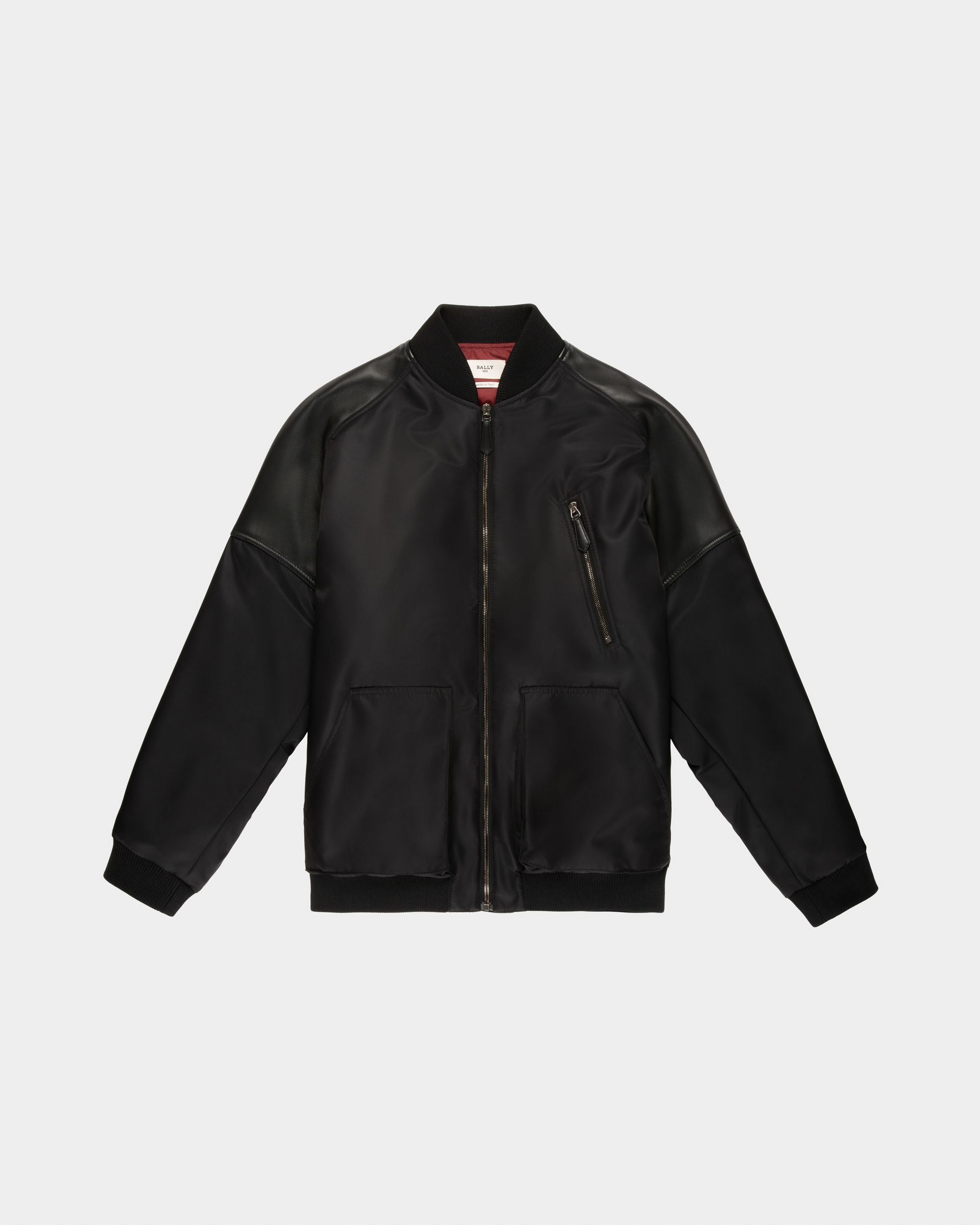 Bomberjacke Aus Recyceltem Schwarzem Nylon - Herren - Bally - 04
