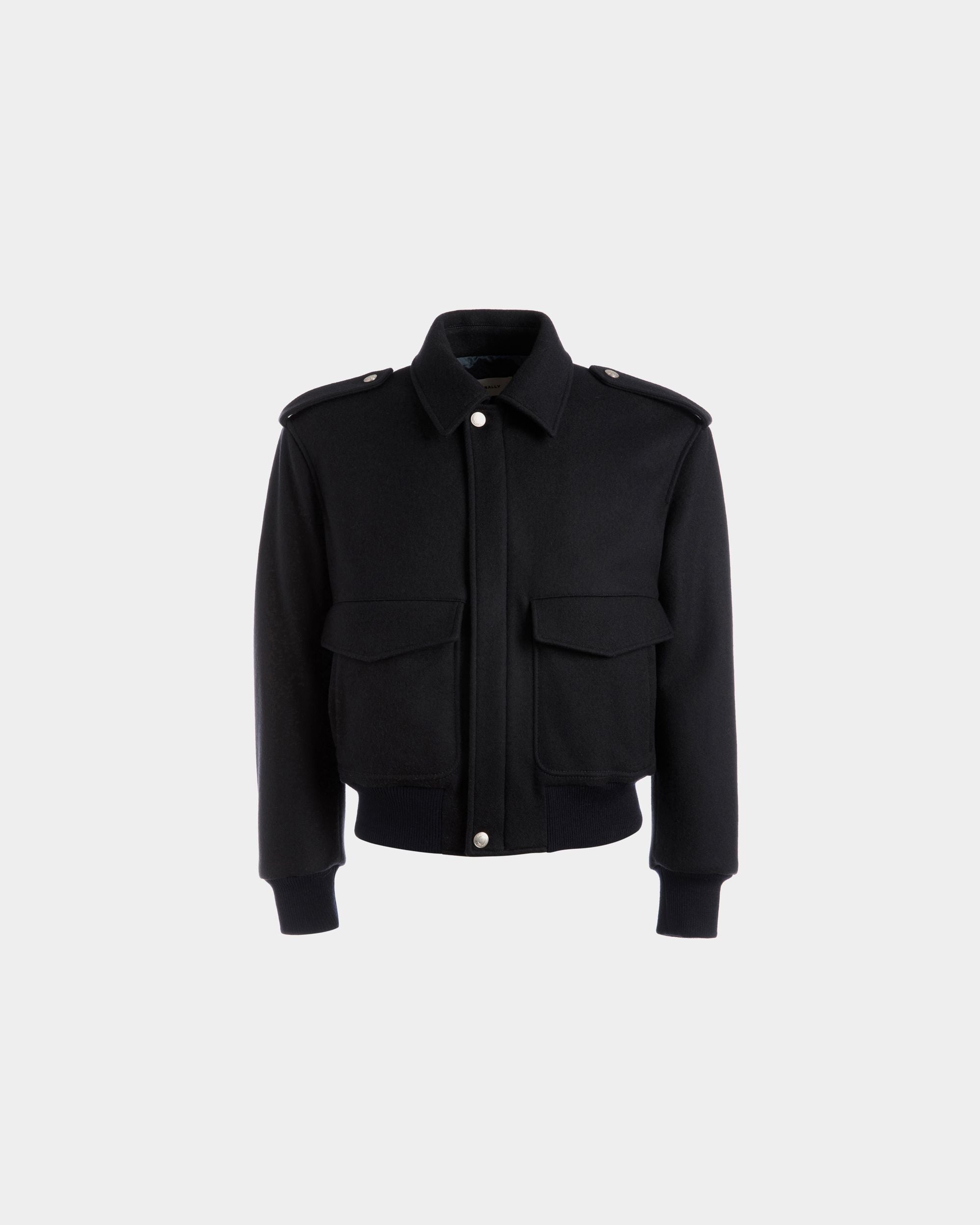 Bomberjacke Aus marineblauem Wollgemisch - Herren - Bally - 01