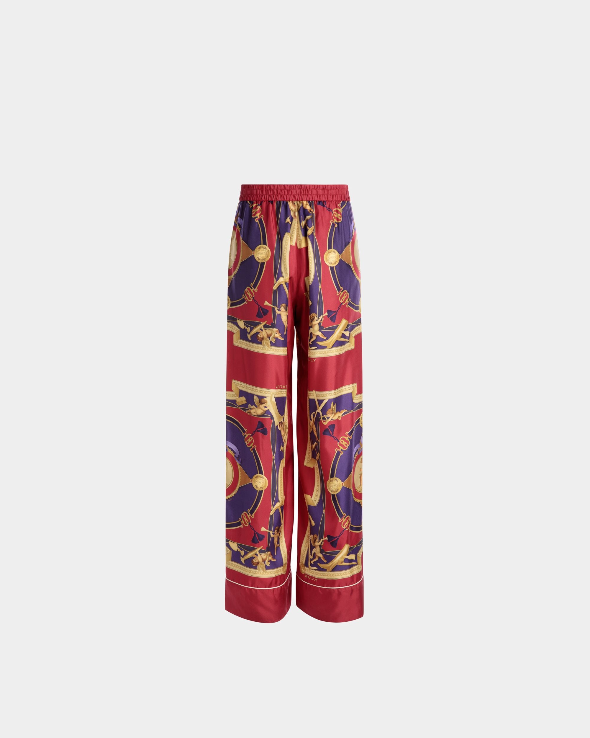 Hose Mit Weitem Bein Aus Tiefroter Seide - Herren - Bally - 07