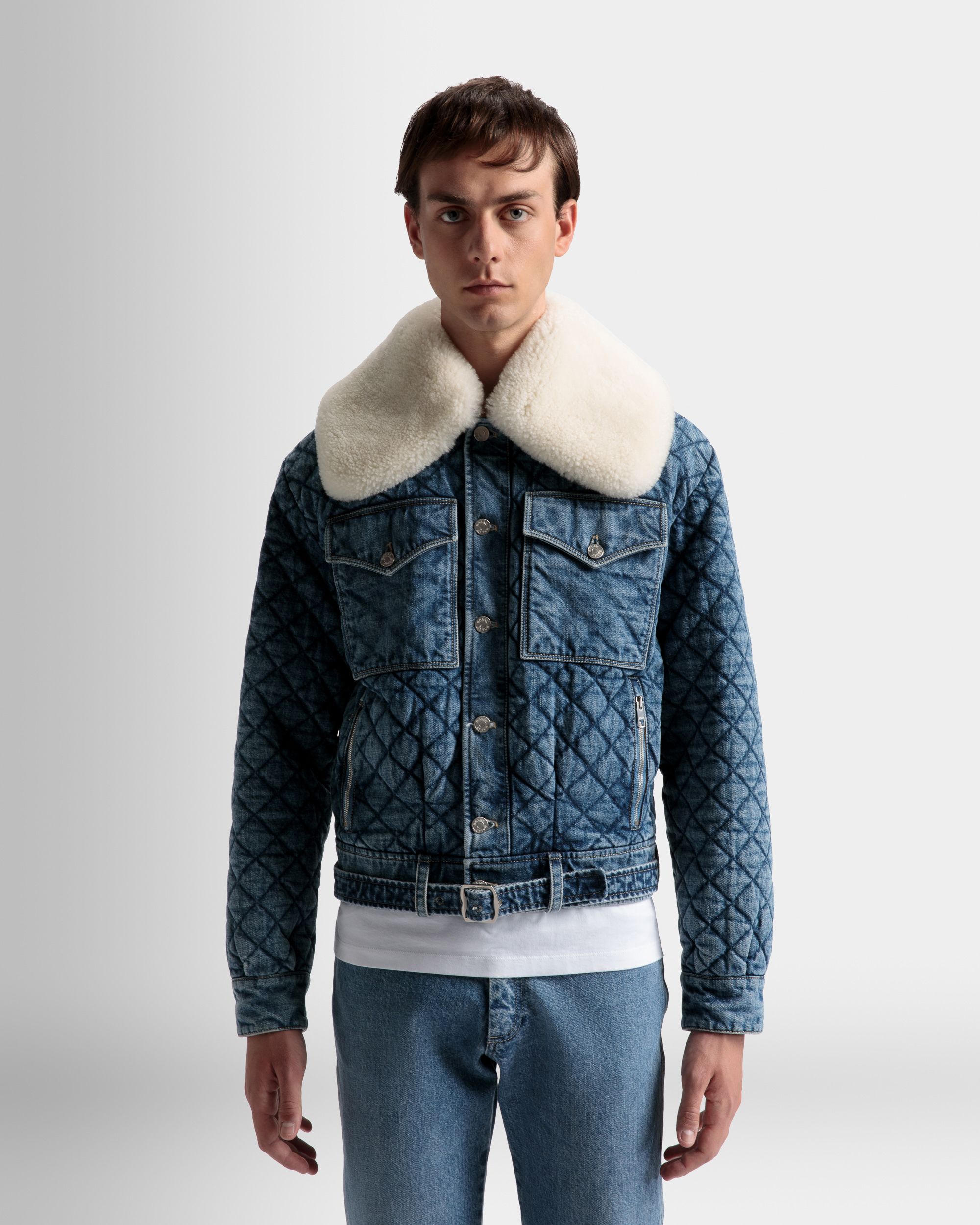 Bomberjacke Aus Baumwolle In Hellblau - Herren - Bally - 03