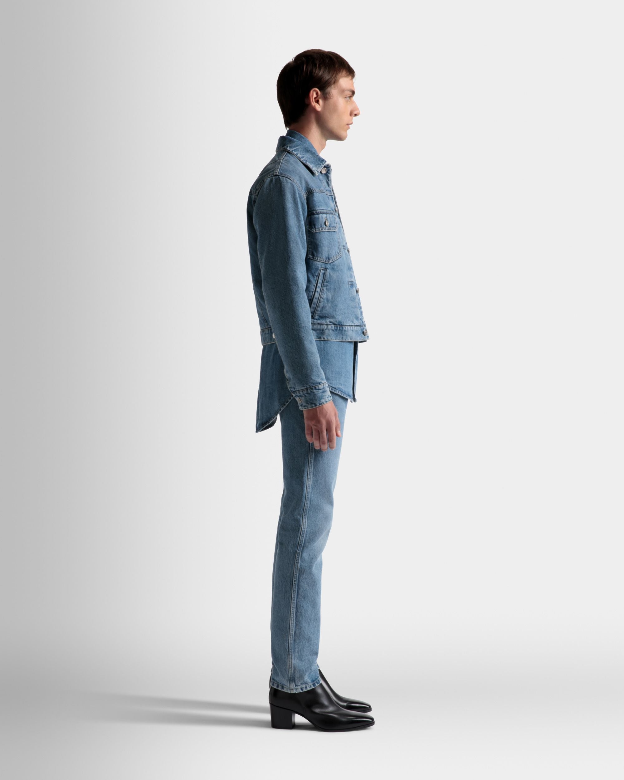 Geknöpfte Jacke Aus Hellblauem Denim - Herren - Bally - 05